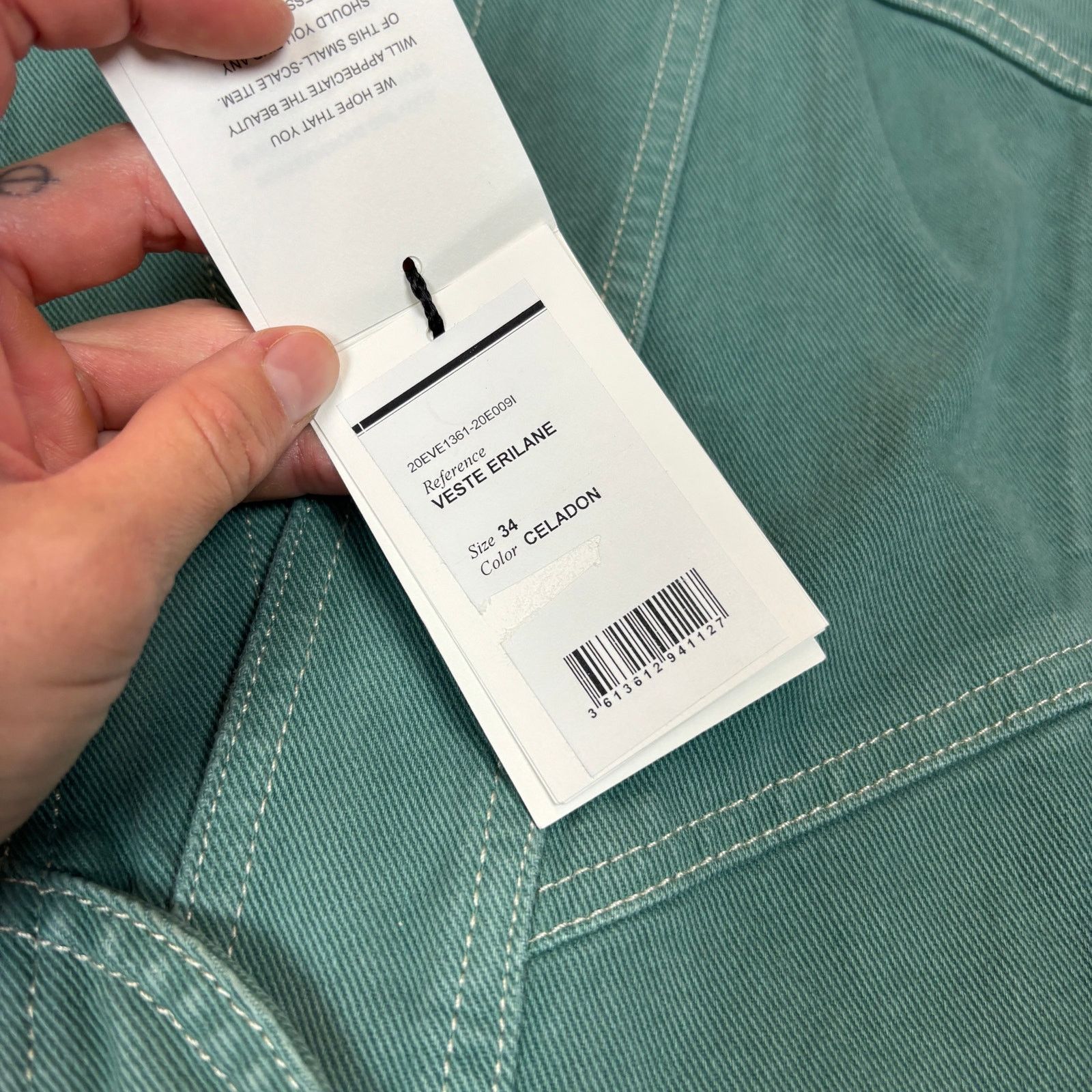Isabel Marant NWT Isabel Marant Erilane Vest Jacket Celadan Women's 34 Size XS / US 0-2 / IT 36-38 - 4 Thumbnail