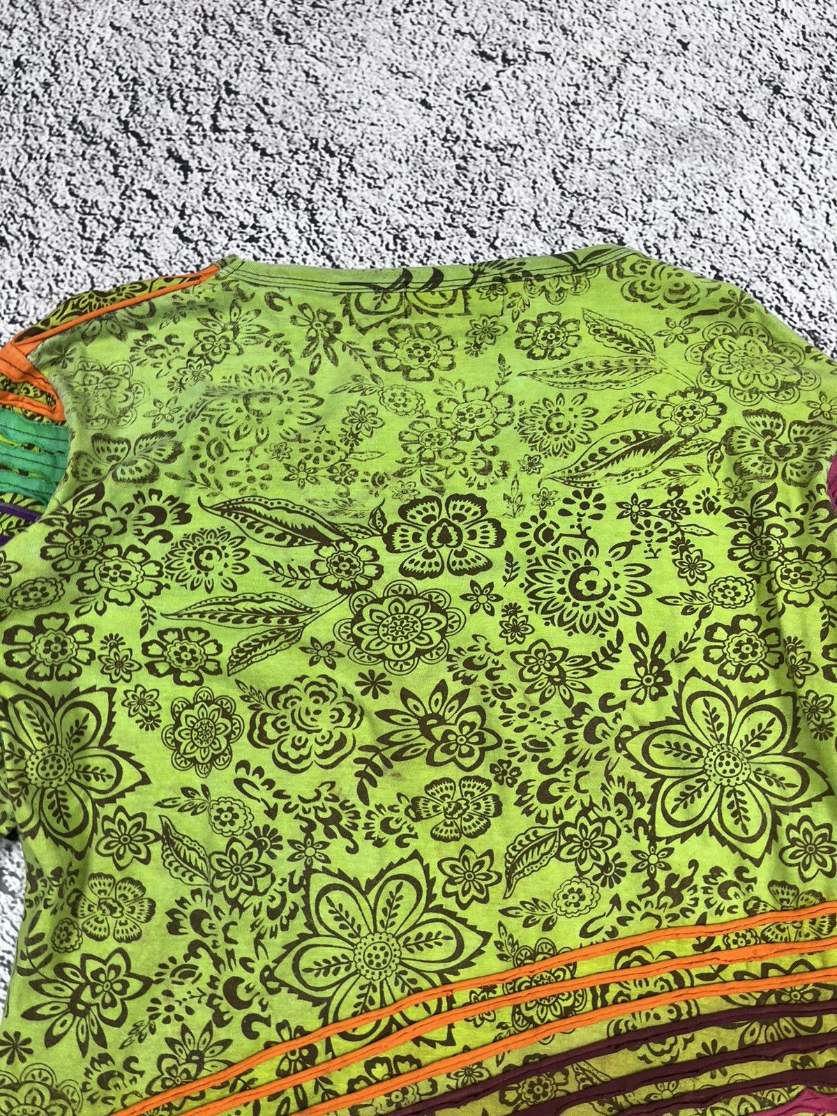 Japanese Brand Vintage Bares Mushroom Acid Green Hippie Top Size M / US 6-8 / IT 42-44 - 13 Thumbnail