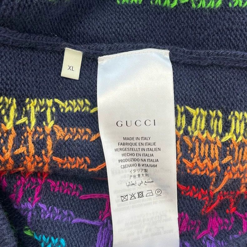 Gucci Gucci Rainbow neon wool sweater 2503-Nextarrow Size US XL / EU 56 / 4 - 7 Thumbnail