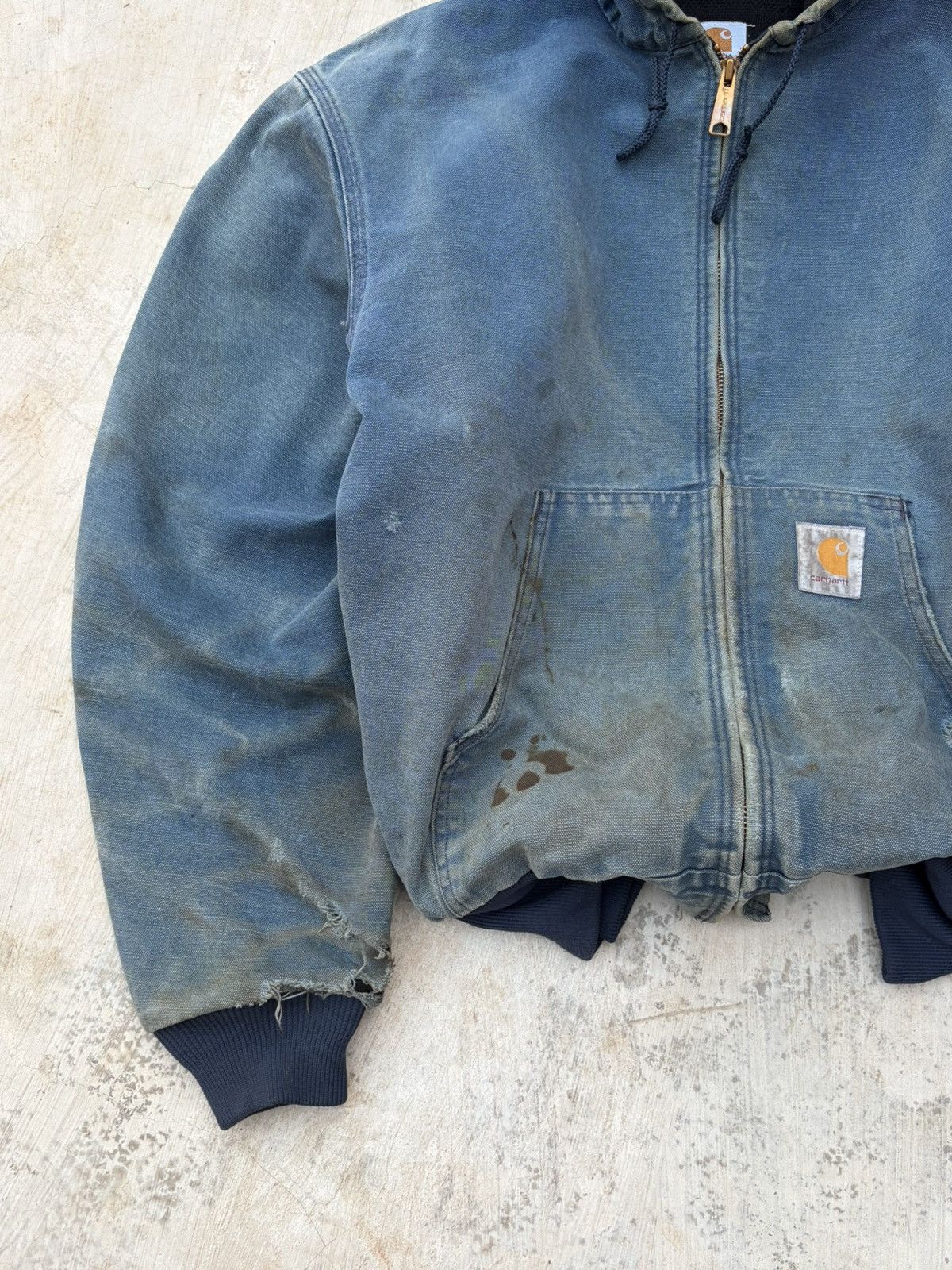 Carhartt Vintage 1999 Sunfaded Carhartt Active Hooded Jacket Size US XL / EU 56 / 4 - 3 Thumbnail