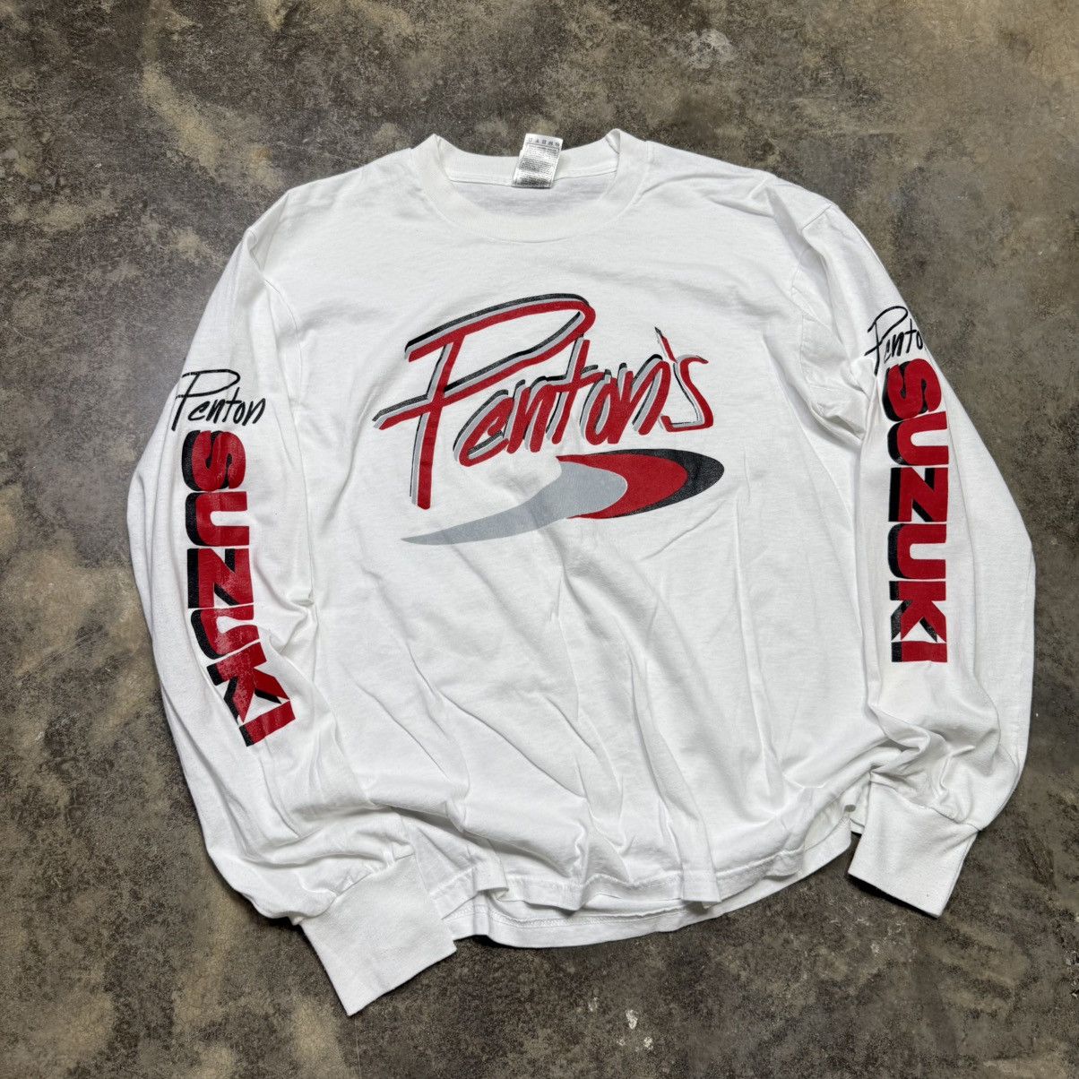 Vintage vintage suzuki longsleeve motorcross biker tshirt Size US L / EU 52-54 / 3 - 1 Thumbnail