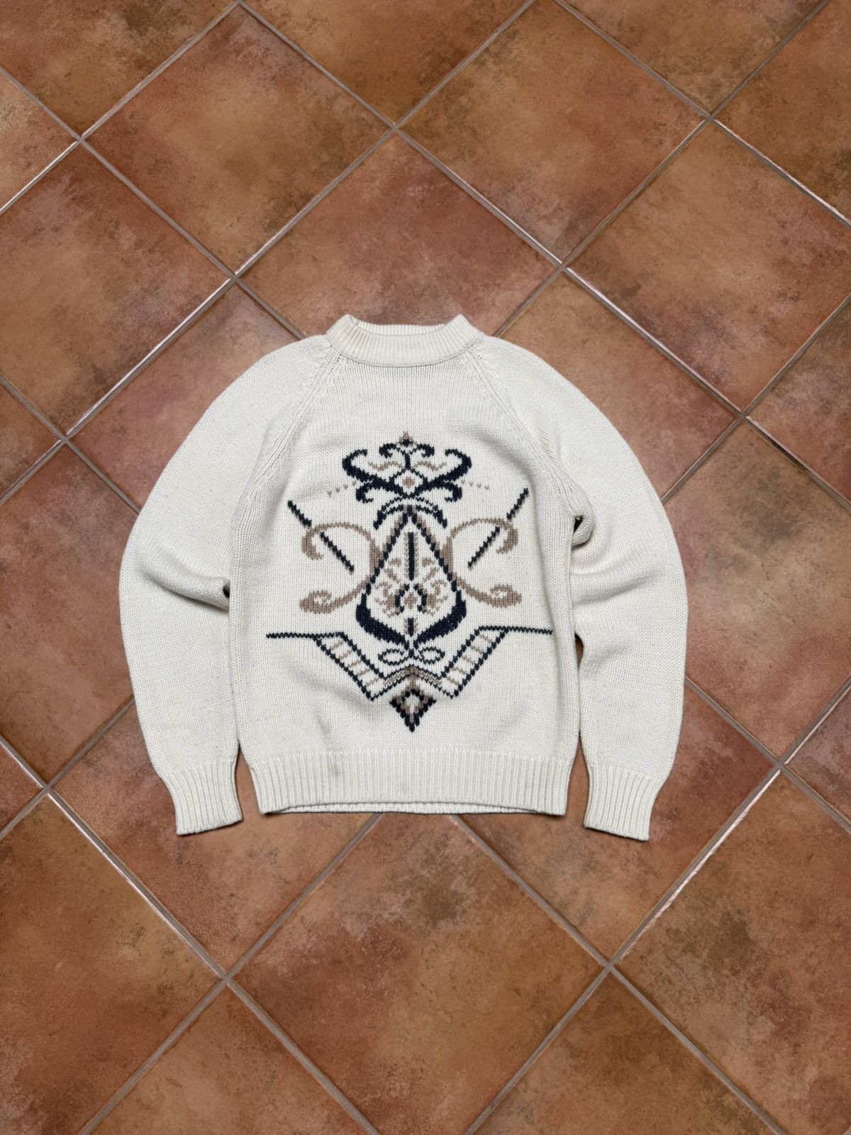 Vintage Vintage Knitted Motif Sweater Size US L / EU 52-54 / 3 - 3 Thumbnail