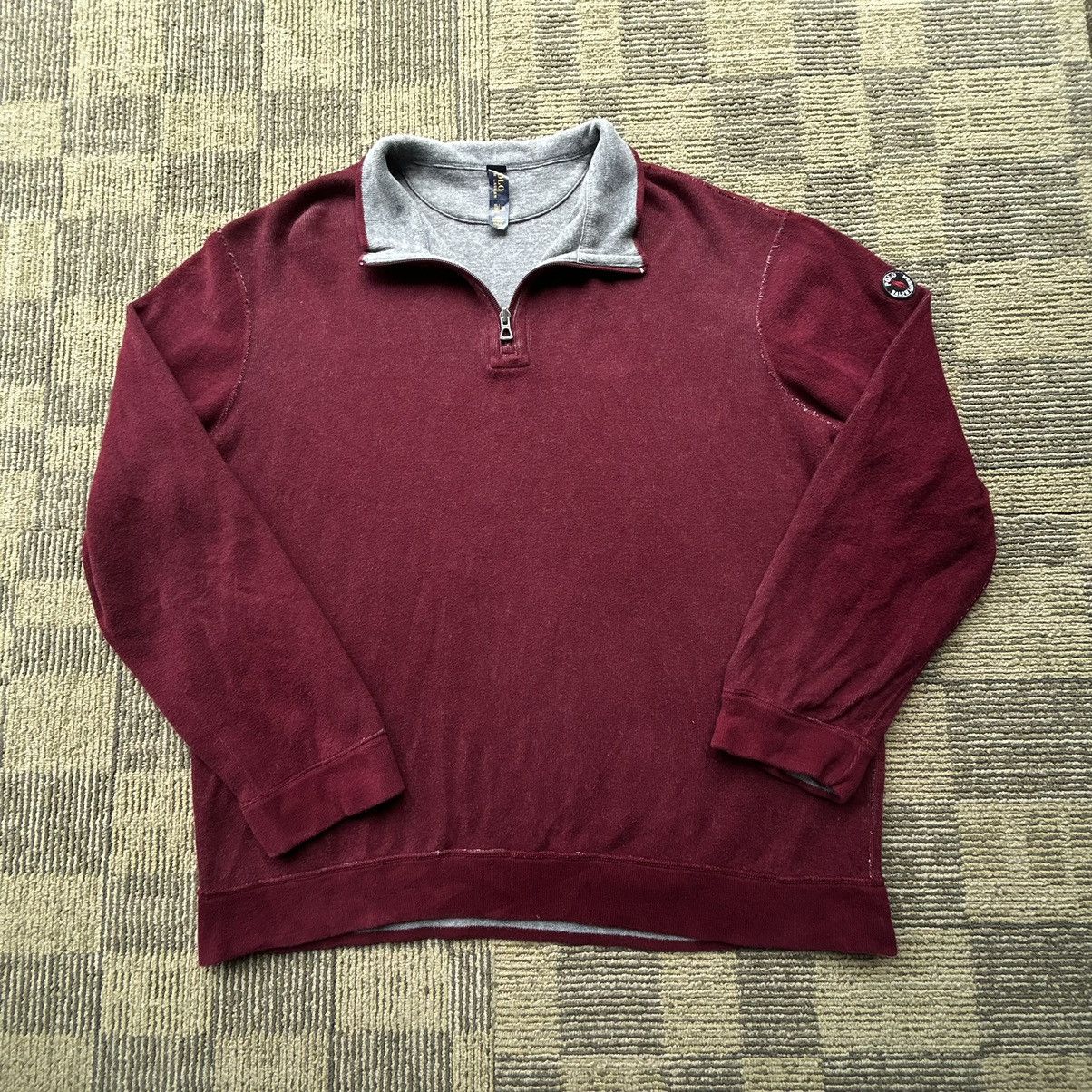 Polo Ralph Lauren Polo Ralph Lauren Vtg Burgundy/Grey Reversible Quarter-Zip Size US XL / EU 56 / 4 - 1 Thumbnail