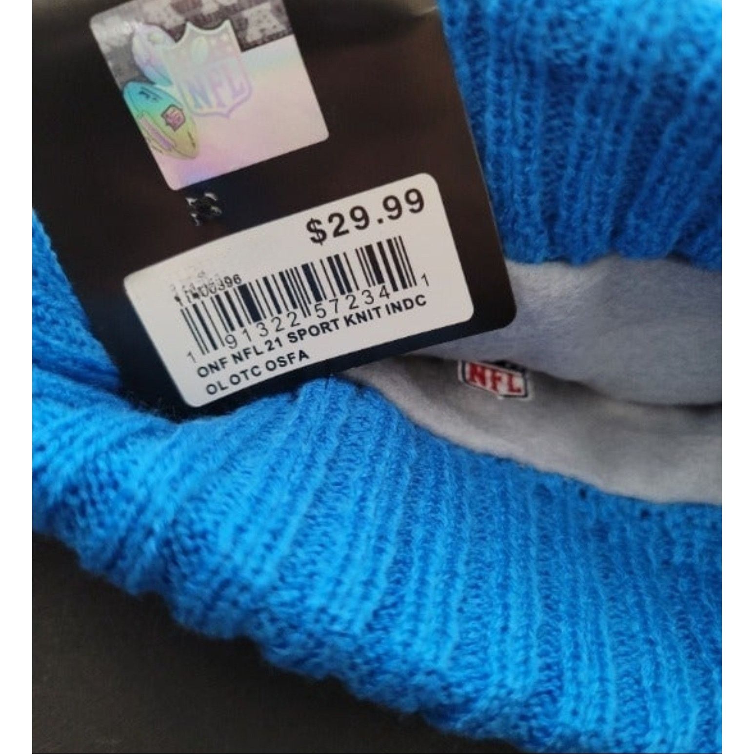 Other NWT Los Angeles Chargers Knit Pom Beanie Fleece Lining OSFA Size ONE SIZE - 5 Thumbnail