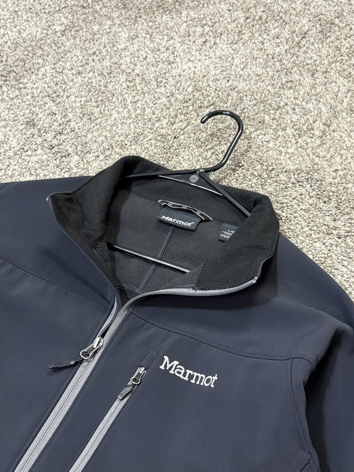Marmot Marmot Jacket Mens L Black Softshell Full Zip Fleece Lined Size US L / EU 52-54 / 3 - 4 Thumbnail