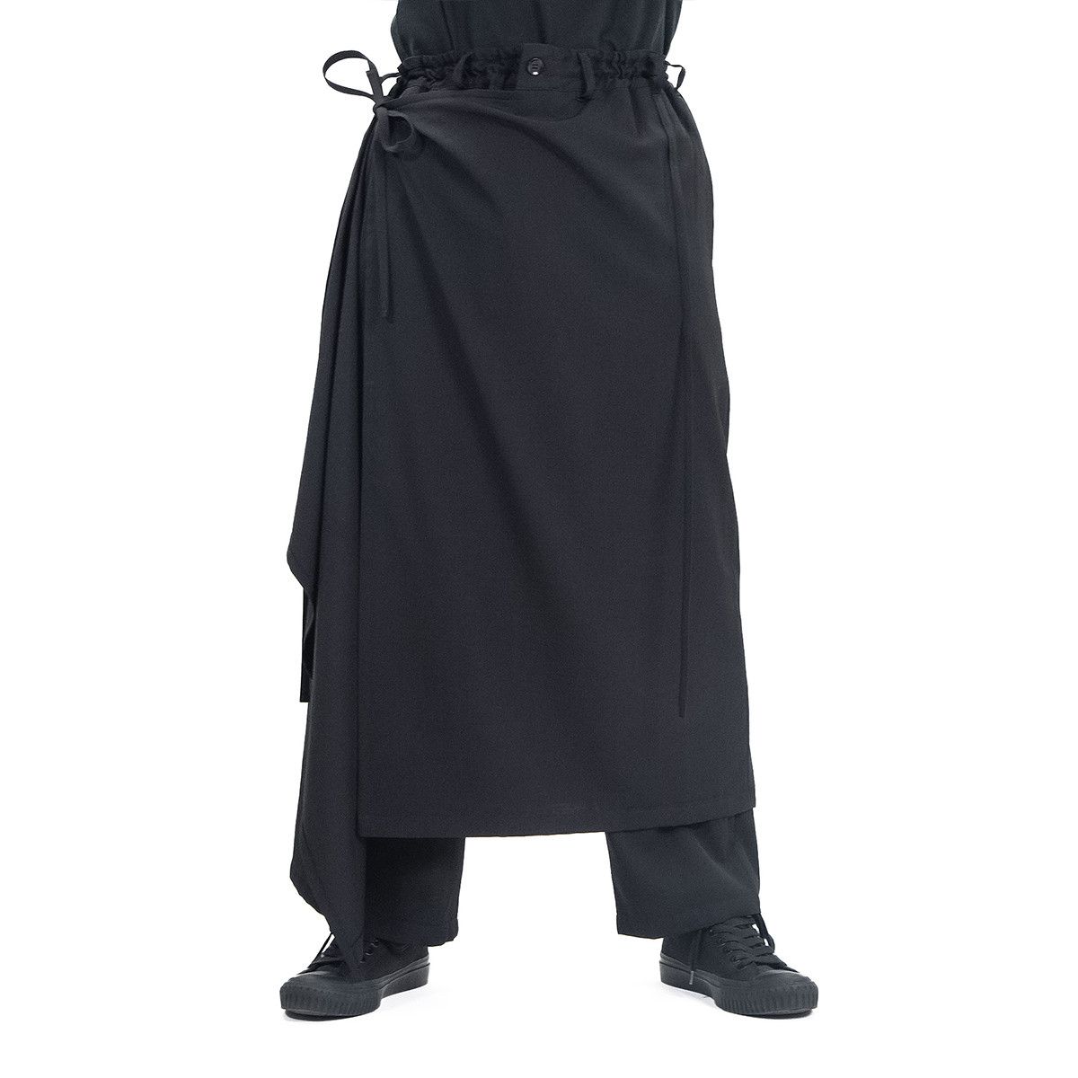 Yohji Yamamoto Yohji Yamamoto Ground Y - WOOL GABARDINE 3-WAY SKIRT PANTS Size US 32 / EU 48 - 18 Thumbnail