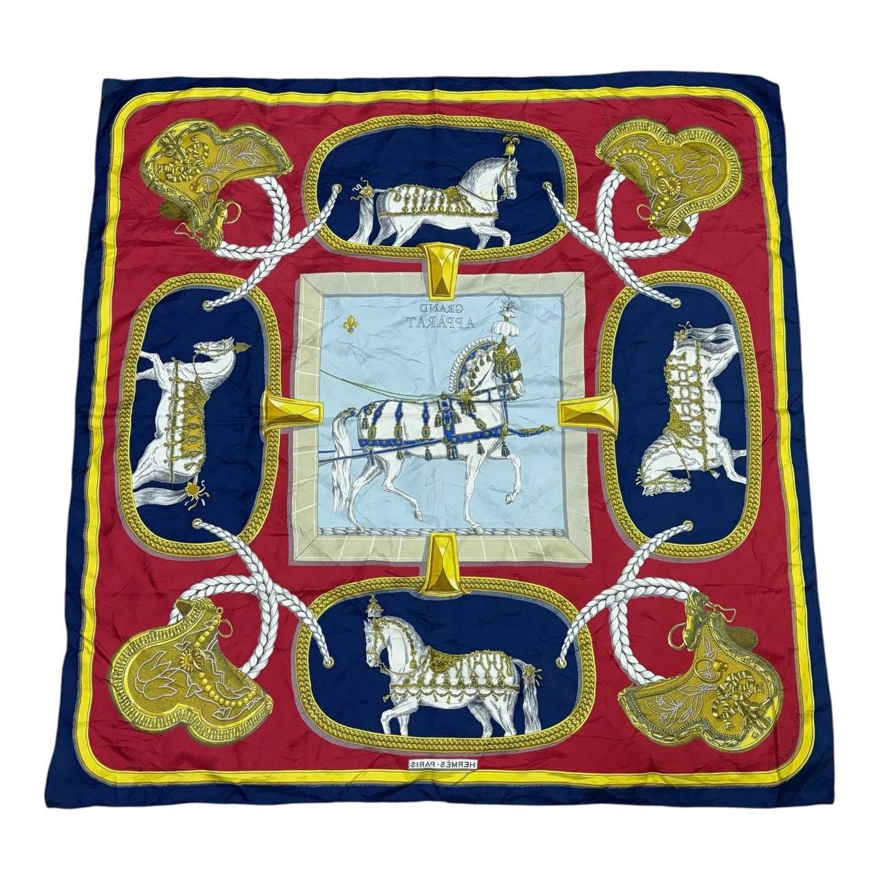 Hermes Hermes Grand Apparat Silk Scarf 90 Jacques Eudel Vintage Size ONE SIZE - 1 Thumbnail