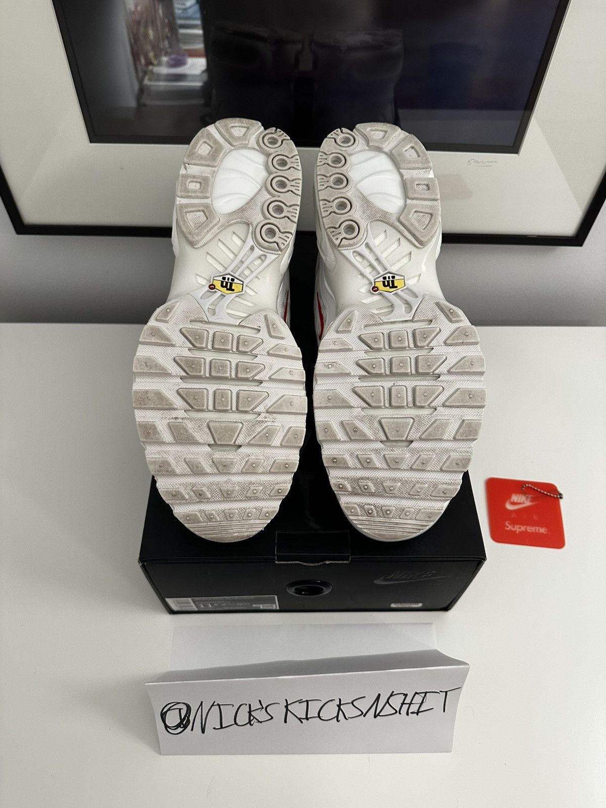 Nike × Supreme Nike Air Max Plus Supreme White Size US 11.5 / EU 44-45 - 10 Thumbnail