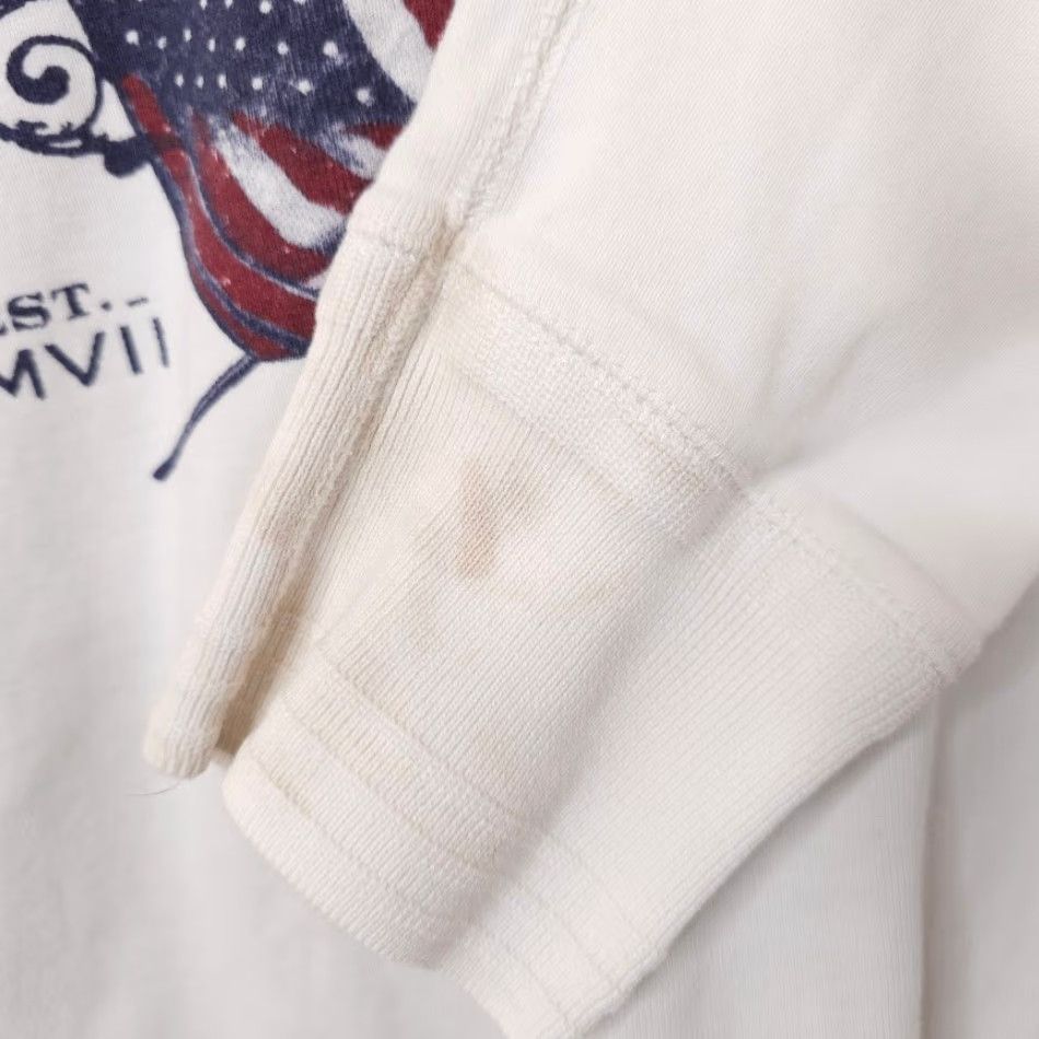 Vintage VINTAGE Bald Eagle Henley Shirt Mens XL White American Living Flag Size US XL / EU 56 / 4 - 4 Thumbnail