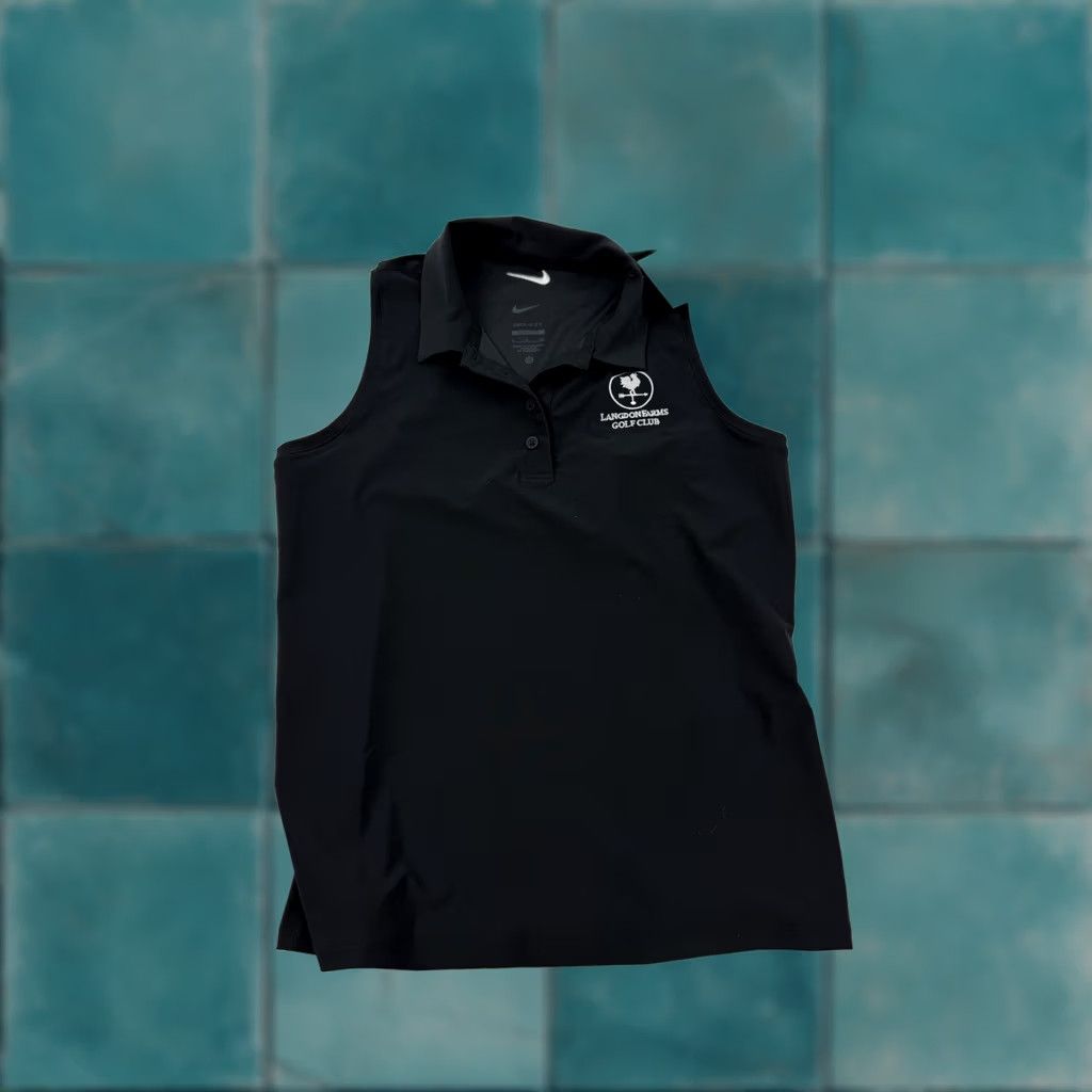 Nike Nike Polo Shirt Womens Small Black Dri-FIT Sleeveless Golf Polo Shirt Women's Size S / US 4 / IT 40 - 1 Thumbnail