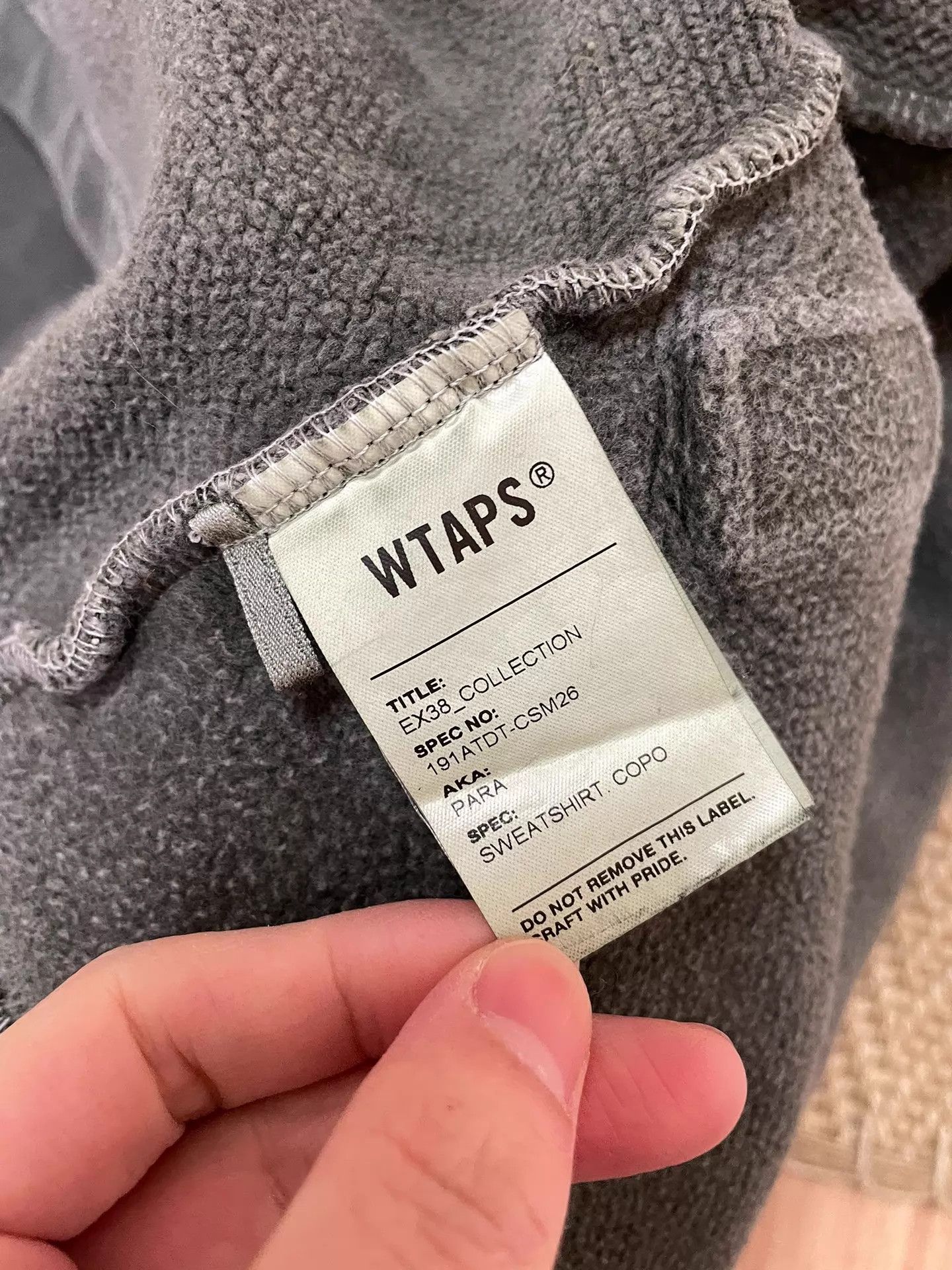 Wtaps WTAPS PARA COPO Wax Dyed Washed Thick Hoodie OD S Size US S / EU 44-46 / 1 - 8 Thumbnail