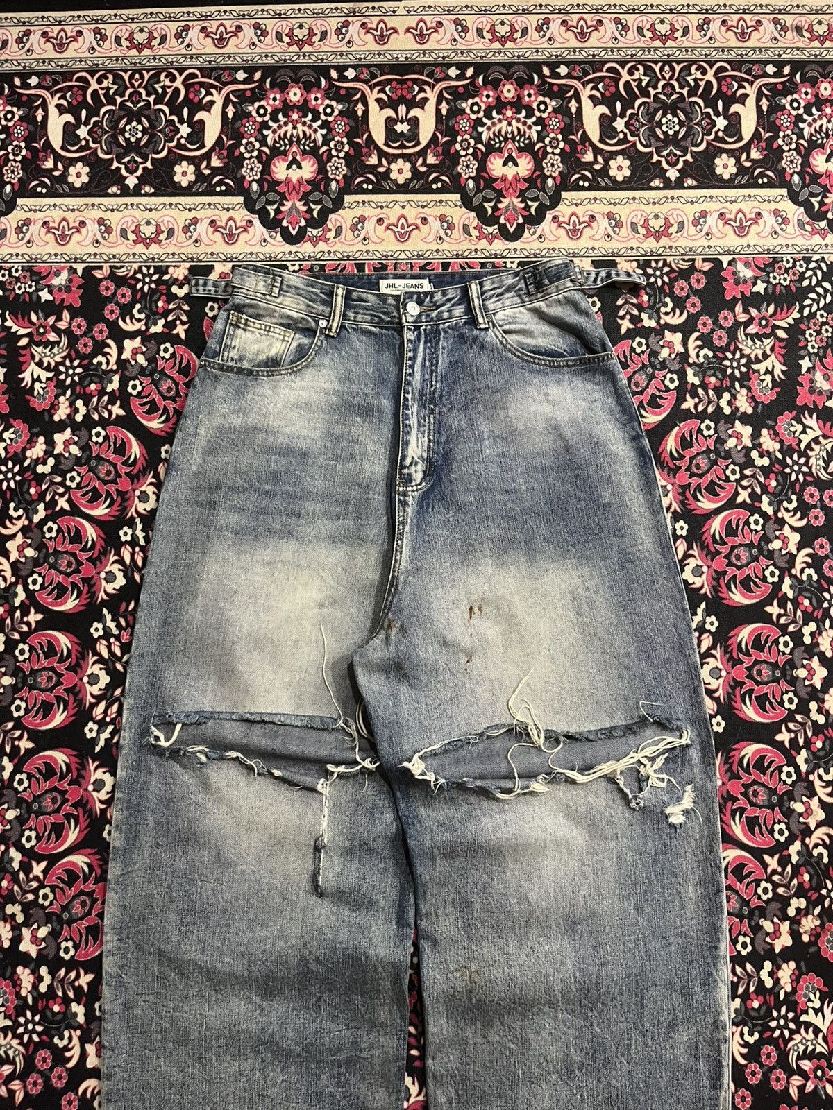 Other ⚡️Baggy⚡️Vintage JHL Jeans Blowout Distress Size US 32 / EU 48 - 3 Thumbnail