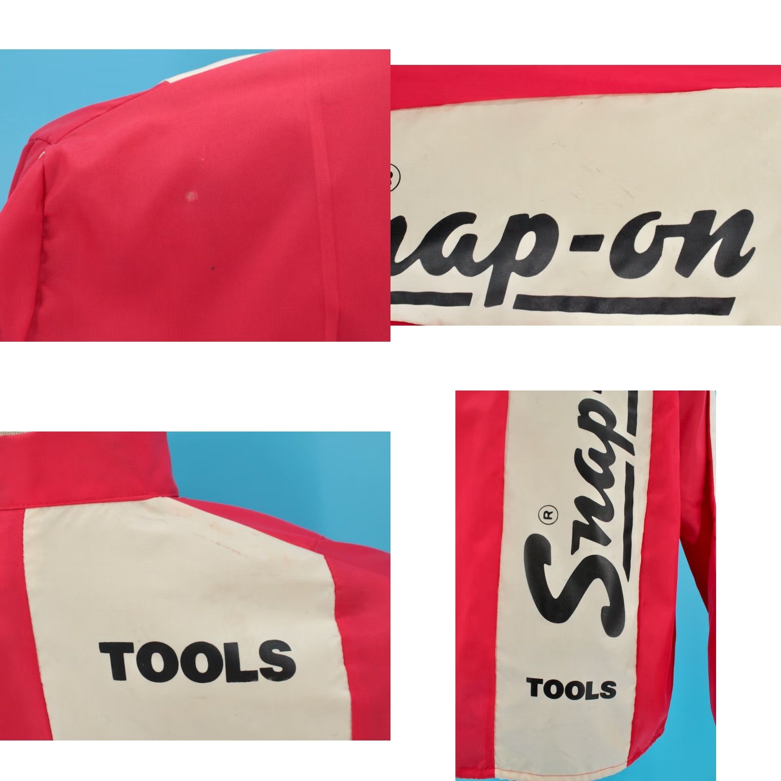 Vintage Men's Snap-On Tools VTG 60s 70s Red Nylon Racing Jacket Sz M 1960s 1970s Snap On Jacket Racing Red Nylon M Mens Size US M / EU 48-50 / 2 - 10 Thumbnail