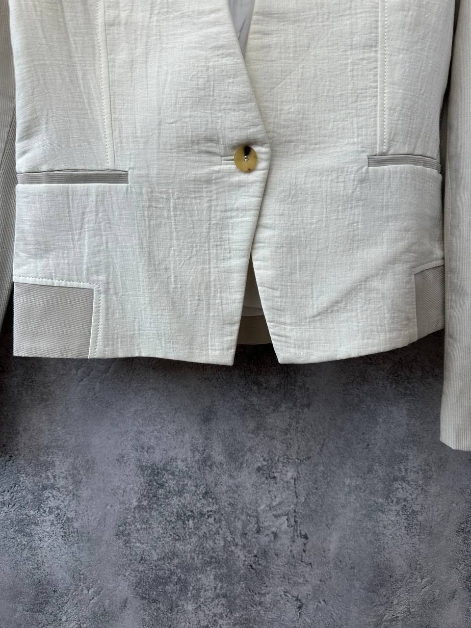 Helmut Lang × Japanese Brand Helmut Lang Textured Blazer Linen Blend One Button Jacket Size XS / US 0-2 / IT 36-38 - 8 Thumbnail