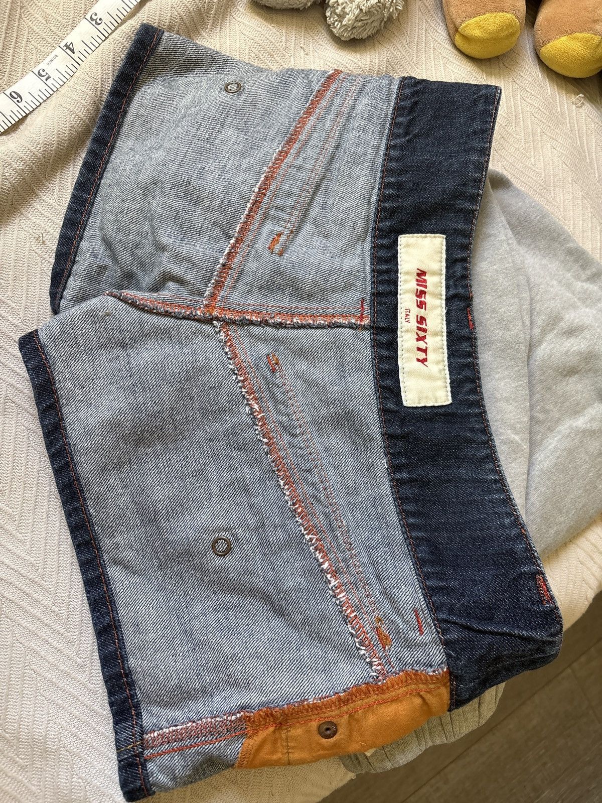 Miss Sixty Vintage Miss Sixty Oversized Button Low Rise Y2K Denim Short Size 29" - 13 Thumbnail