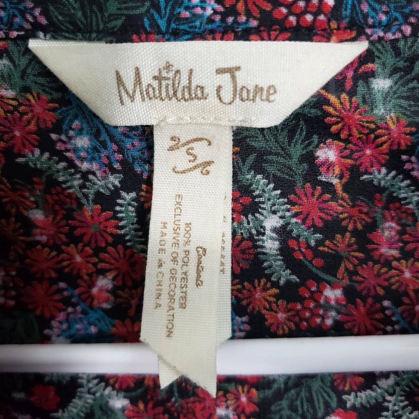 Vintage Matilda Jane Womens Blouse Sz S Red Floral Long Sleeve Sheer Satin Polyester Shirt Womens Regular 90s? Size S / US 4 / IT 40 - 5 Thumbnail