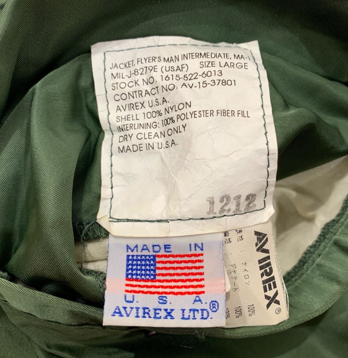 Avirex VINTAGE 90s USAF MA 1 FLIGHT BOMBER JACKET REVERSIBLE Size US L / EU 52-54 / 3 - 14 Thumbnail