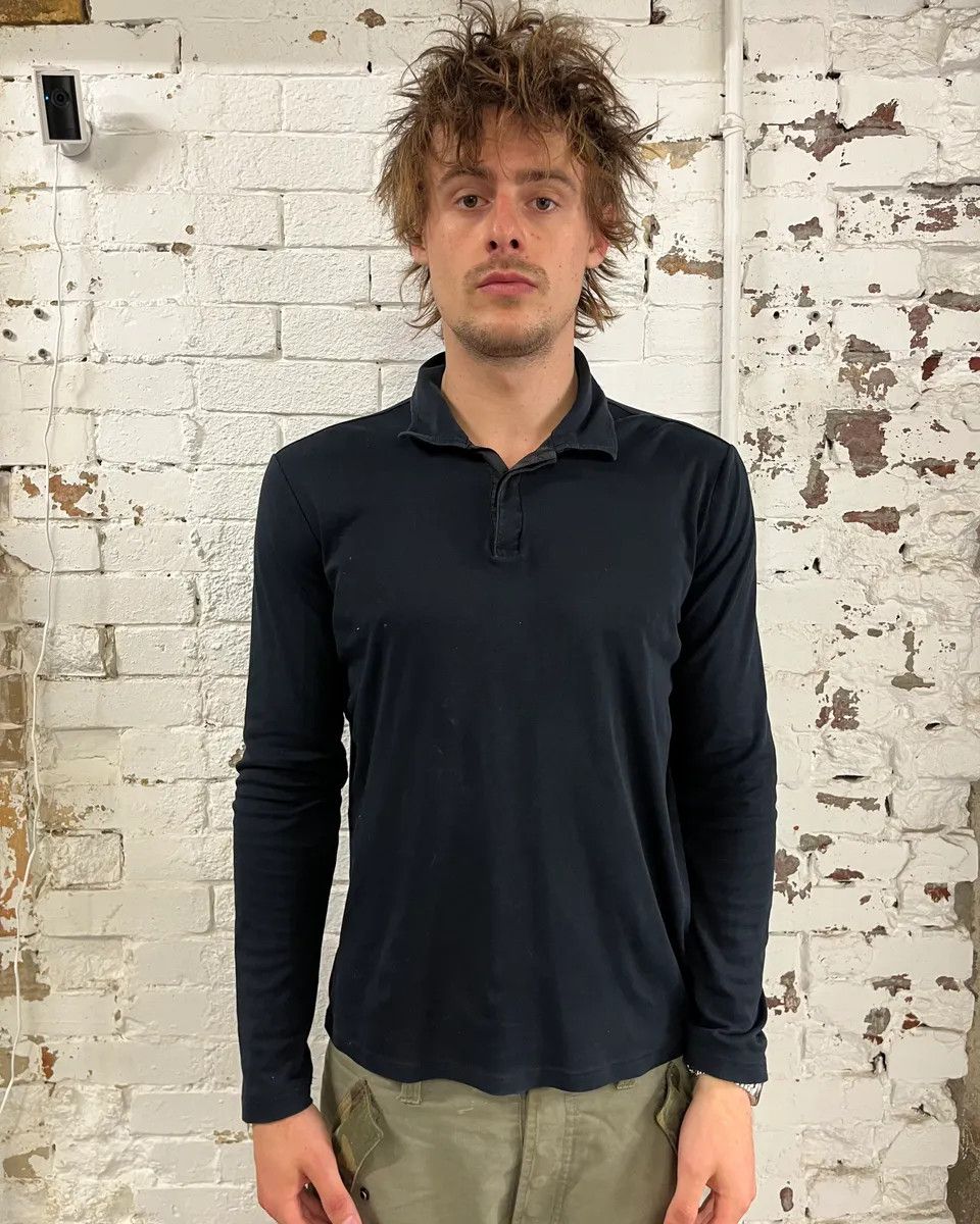 Prada SS2008 Prada Black Linea Rossa Longsleeve Polo Size US M / EU 48-50 / 2 - 2 Thumbnail
