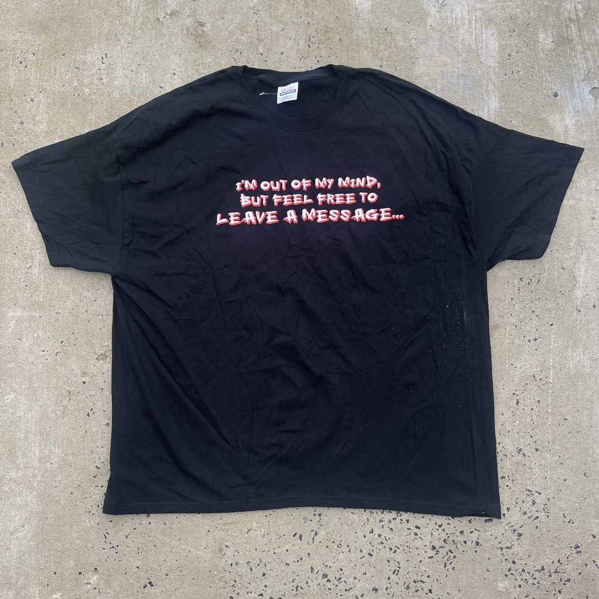 Vintage Vtg Y2K IM OUT OF MY MIND BUT FEEL FREE TO LEAVE A MSG Shirt Size US XXL / EU 58 / 5 - 1 Thumbnail