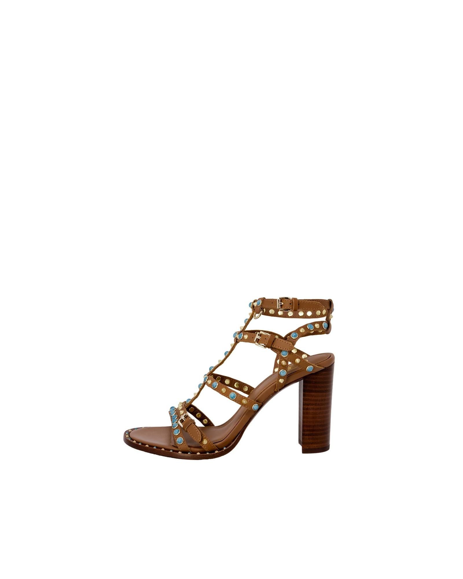 image of Ash Leather Open Toe Sandals With Buckle/bow Fastening in Brown, Women's (Size 9)