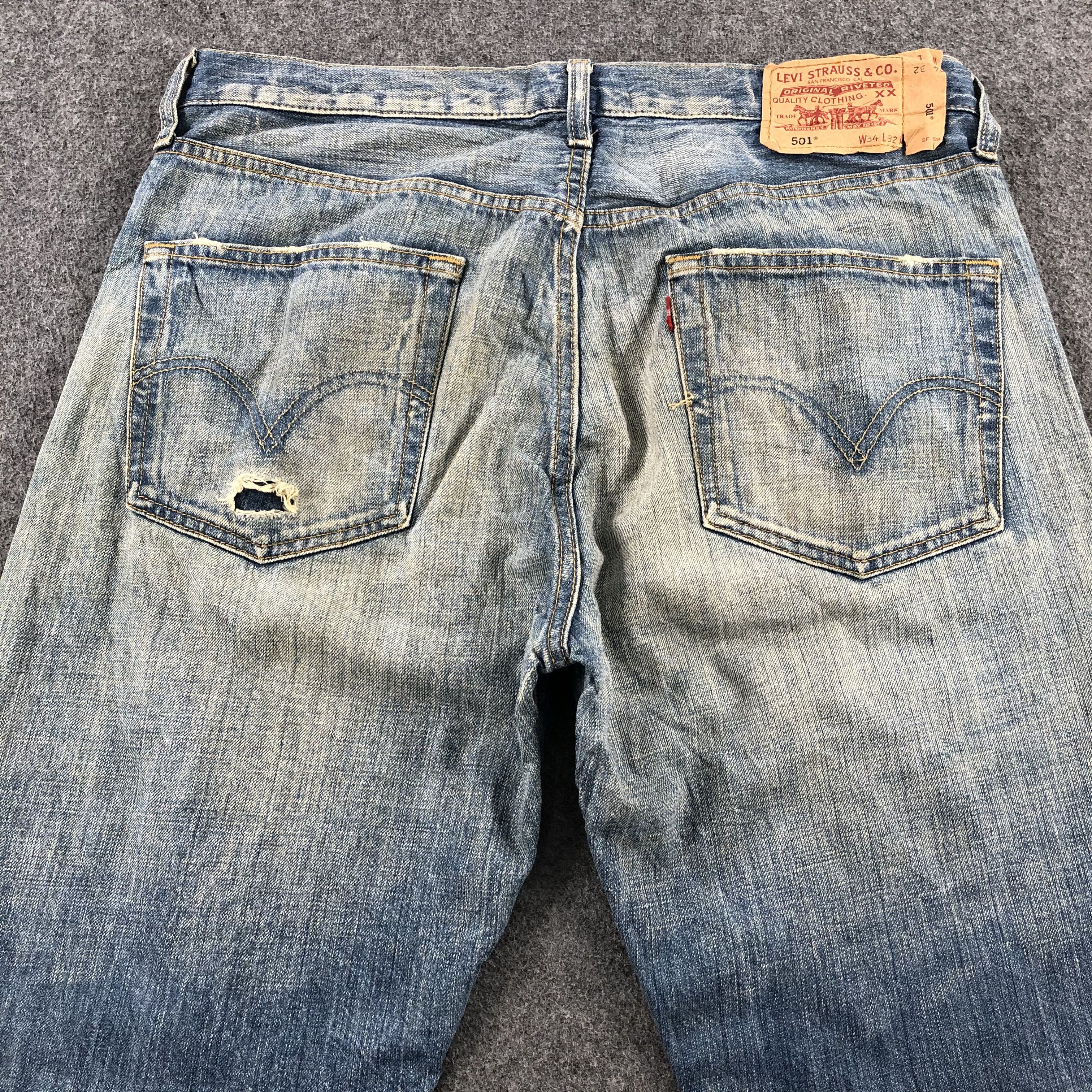 Levi's Vintage 90s Light Wash Levis 501 Jeans-JM2008 Size US 36 / EU 52 - 5 Thumbnail
