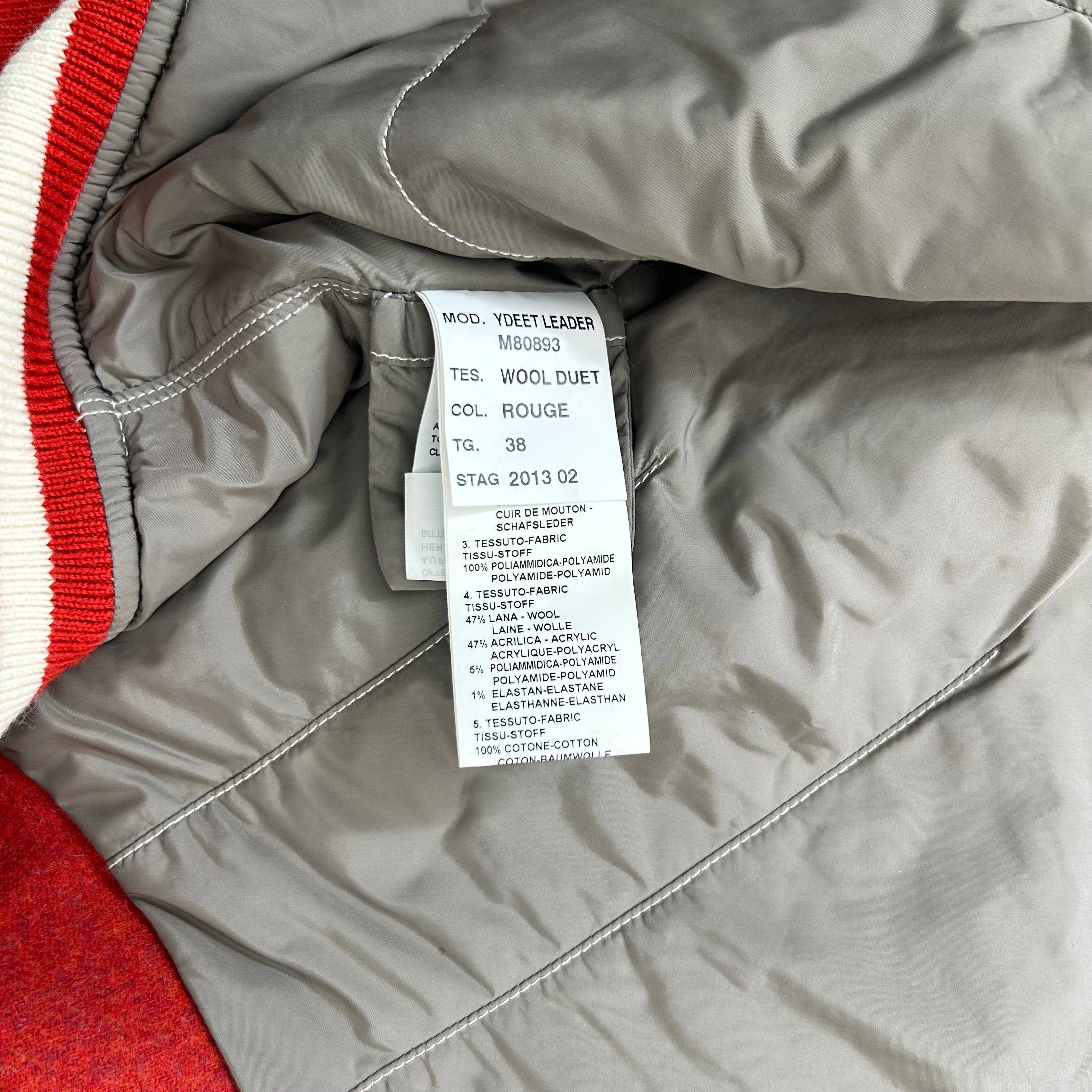 Marithe + Francois Girbaud Marithé + François Girbaud Varsity Orange Leather Jacket Size US XS / EU 42 / 0 - 7 Thumbnail