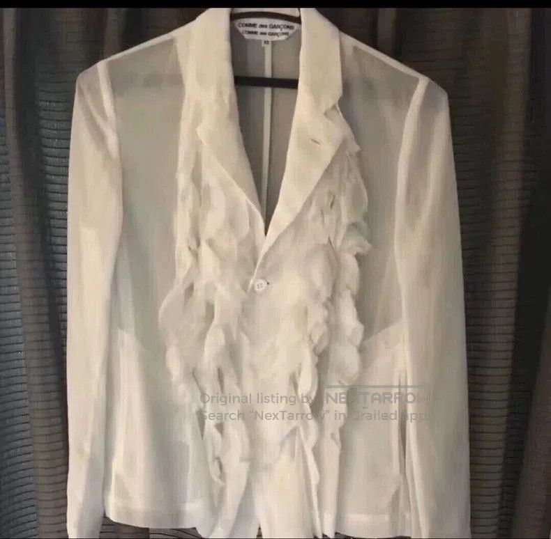 Comme des Garcons comme des garcons white ruffled collar shirt. Size US M / EU 48-50 / 2 - 3 Thumbnail