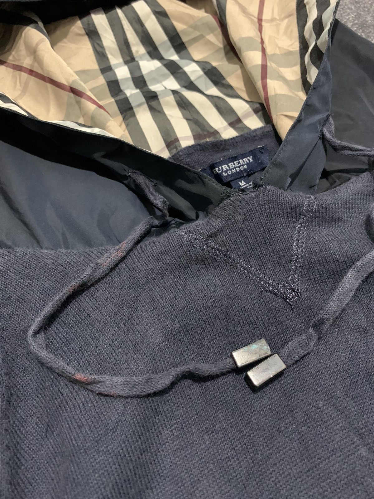 Burberry Burberry check trims cotton hoodie Size US M / EU 48-50 / 2 - 9 Thumbnail