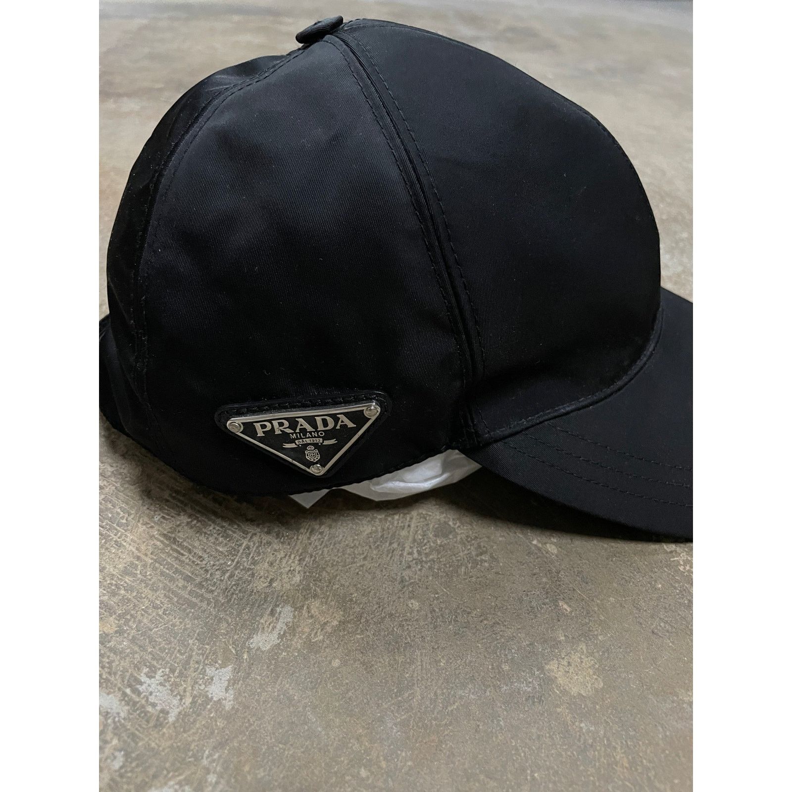 Prada Prada Nylon Cap Black Used Large Size ONE SIZE - 2 Thumbnail