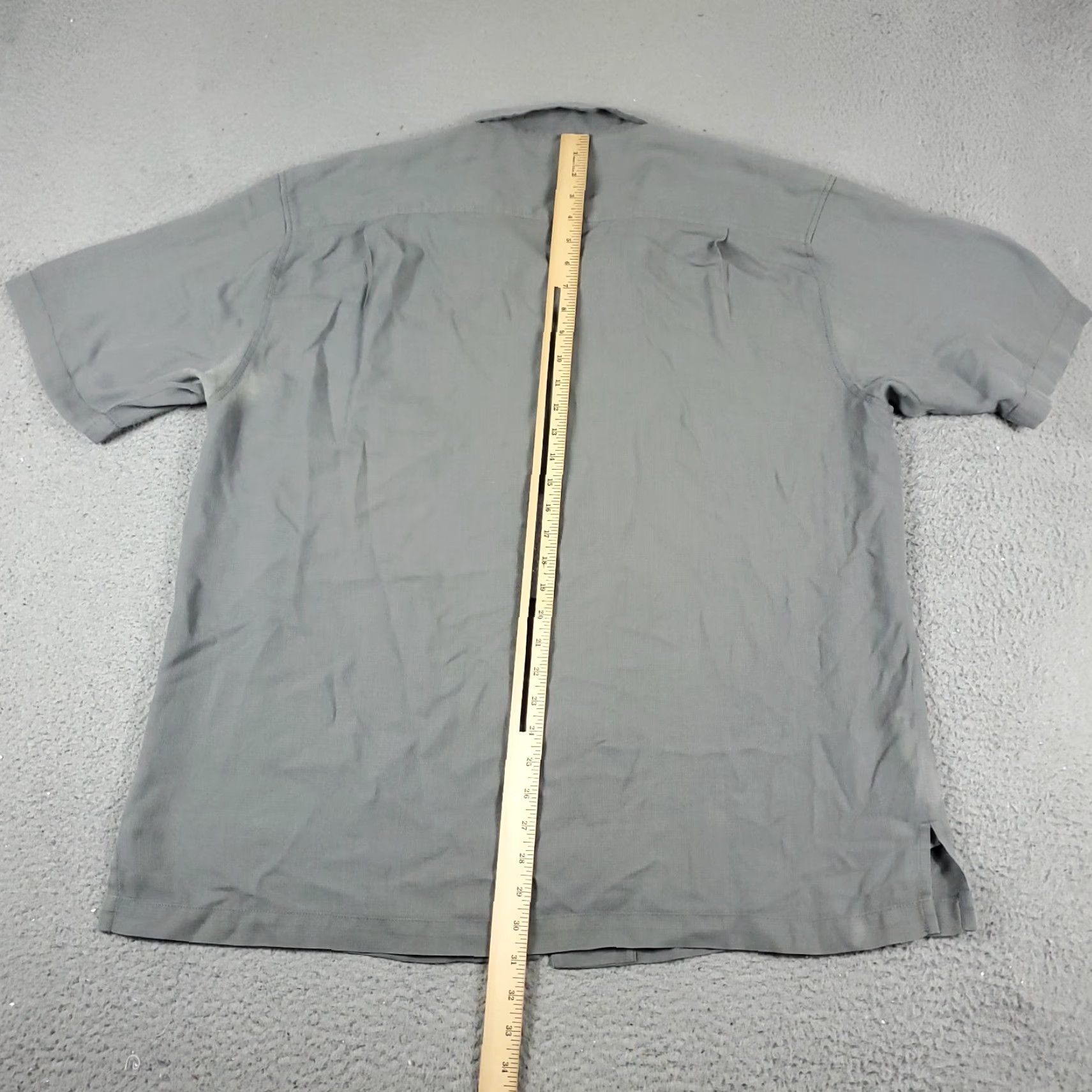 Tommy Bahama Tommy Bahama Button-Up Shirt Mens XL Gray Short Sleeve Hawaiian Woven Silk Aloha Size US XL / EU 56 / 4 - 7 Thumbnail
