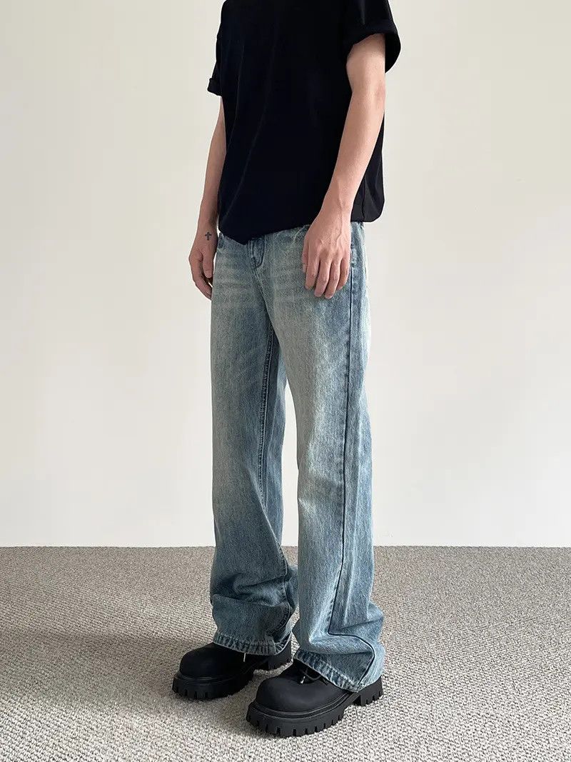Japanese Brand × Jean Retro loose micro flared high street jeans Size US 32 / EU 48 - 1 Thumbnail