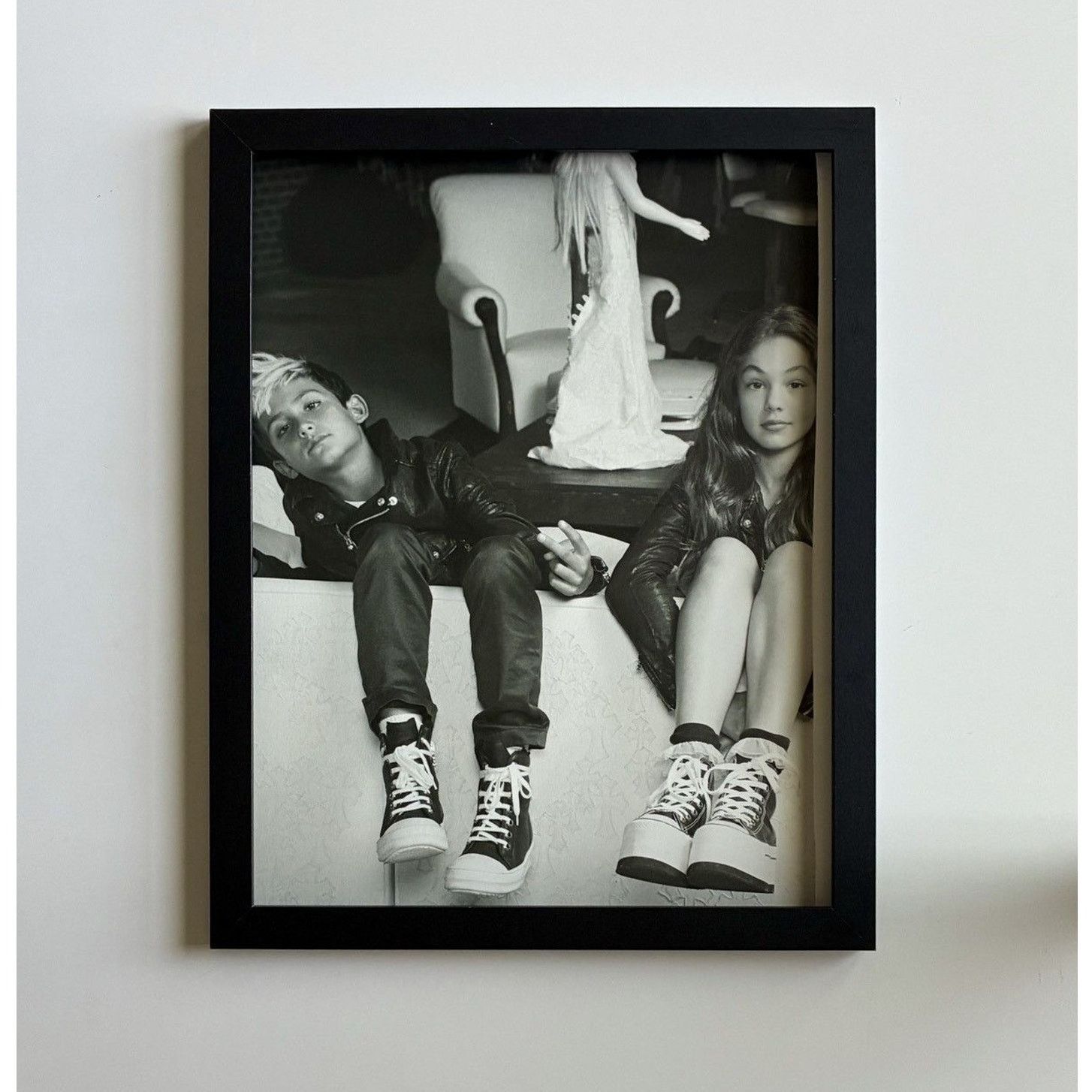 Chrome Hearts × Vintage Chrome Hearts black/white photo Poster framed 9x11 Size ONE SIZE - 1 Thumbnail
