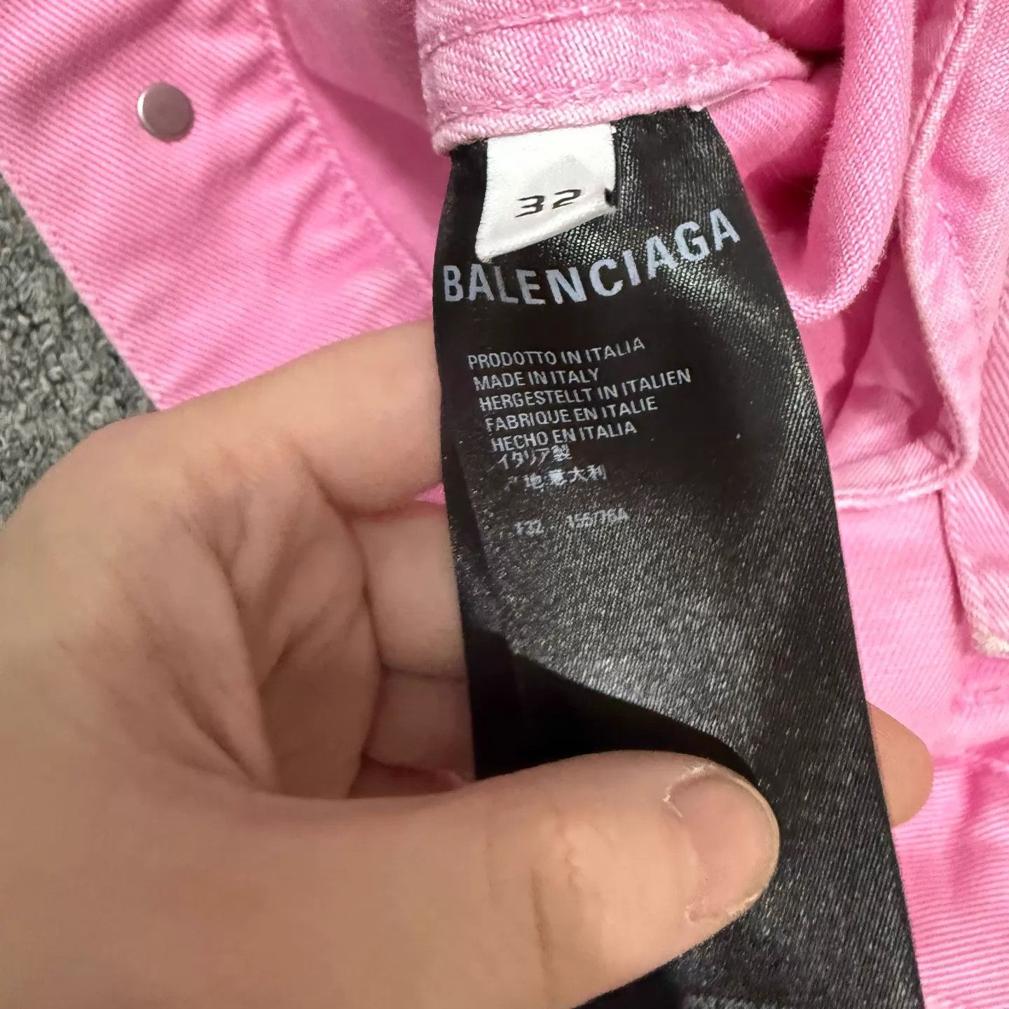 Balenciaga Balenciaga Valentine's Pink Denim w/ Black Logo Jacket 32 Size XXS / US 00 / IT 34 - 4 Thumbnail