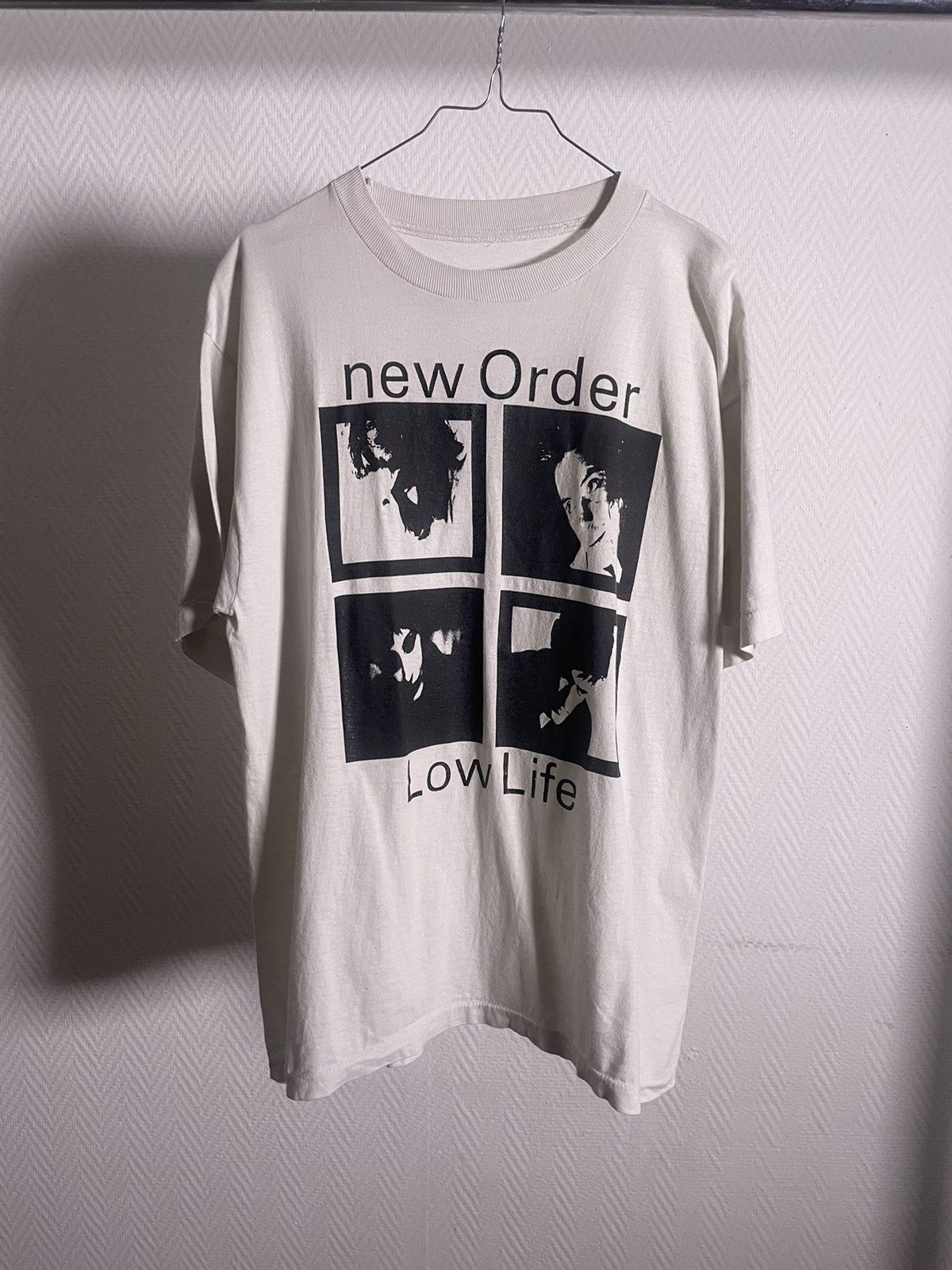 image of Band Tees x Vintage 1985 New Order Low Life Size XL in White, Men's
