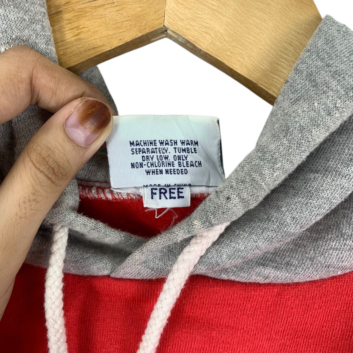 Vintage Vintage 90’ QUICKEYED ATHLETIC Minimalist Design Hoodie Size M / US 6-8 / IT 42-44 - 8 Thumbnail