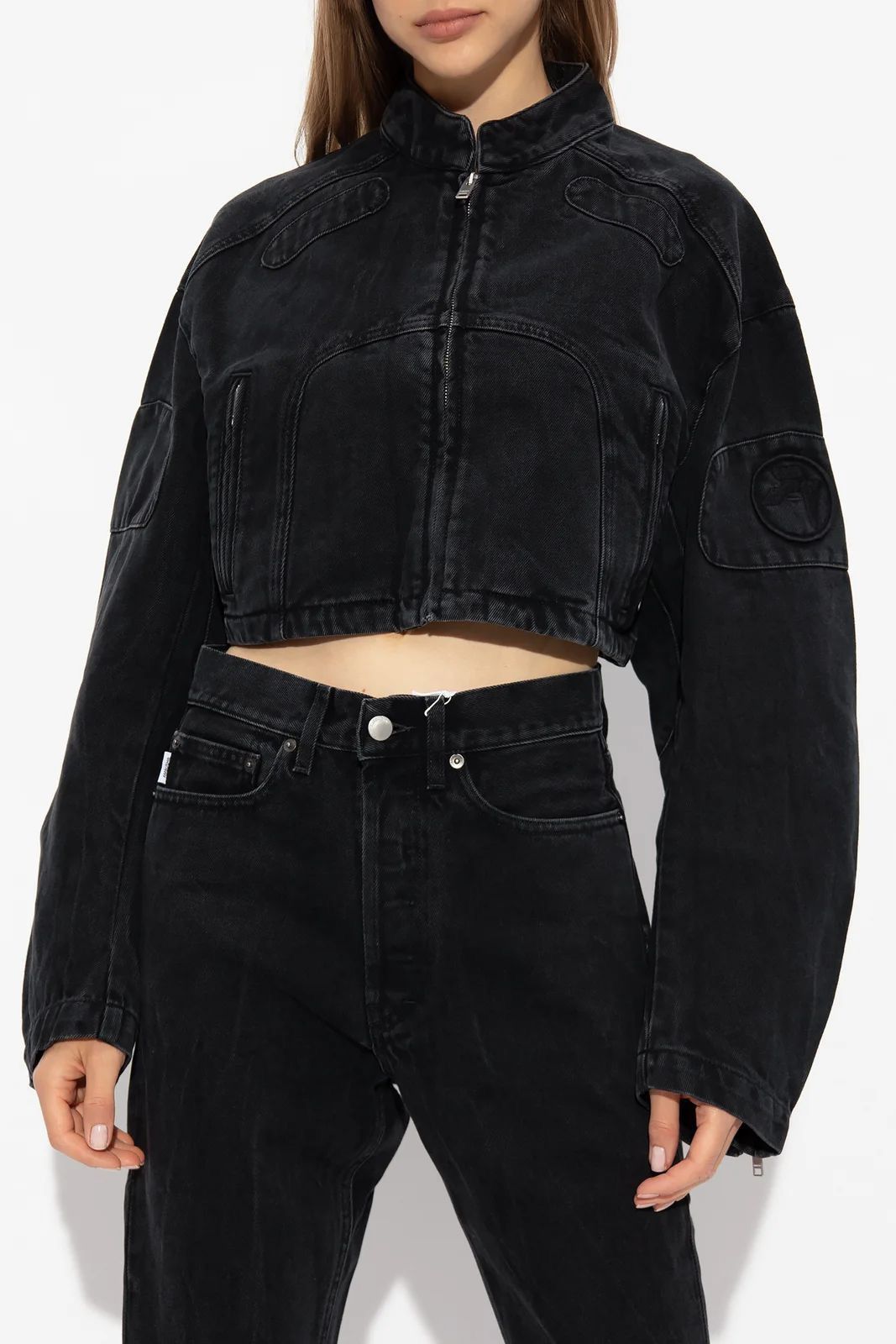 Ambush Design DENIM CROPPED BIKER JACKET AMBUSH Size S / US 4 / IT 40 - 11 Thumbnail