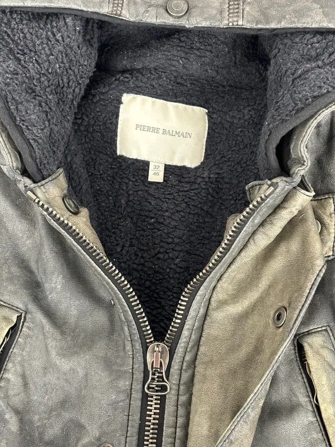 Pierre Balmain AW2012 Pierre Balmain Grey Eroded Avant-Garde Brut Long Parka Jacket Size US M / EU 48-50 / 2 - 11 Thumbnail