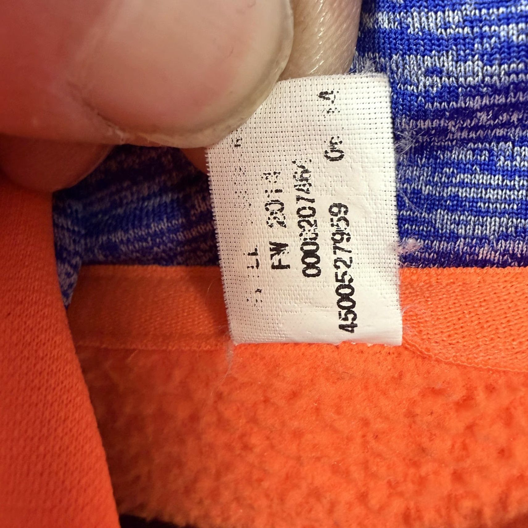 Under Armour Under Armour ColdGear Hoodie Mens Large Orange Blue Pullover Fleece Sweatshirt Size US L / EU 52-54 / 3 - 7 Thumbnail