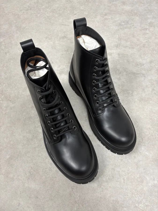 Givenchy AW2023 Givenchy Black Leather Combat Boots by Matthew Williams Size US 12 / EU 45 - 6 Thumbnail