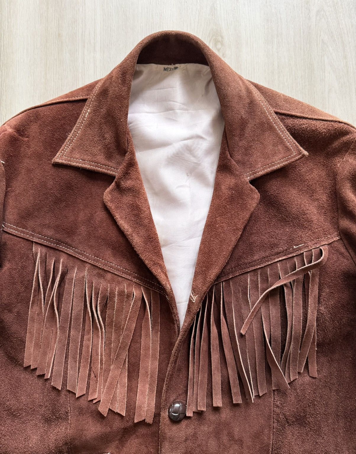 Vintage Vtg 70s Western Leather Fringe Jacket Sz M- Mexico Handmade Size US S / EU 44-46 / 1 - 5 Thumbnail