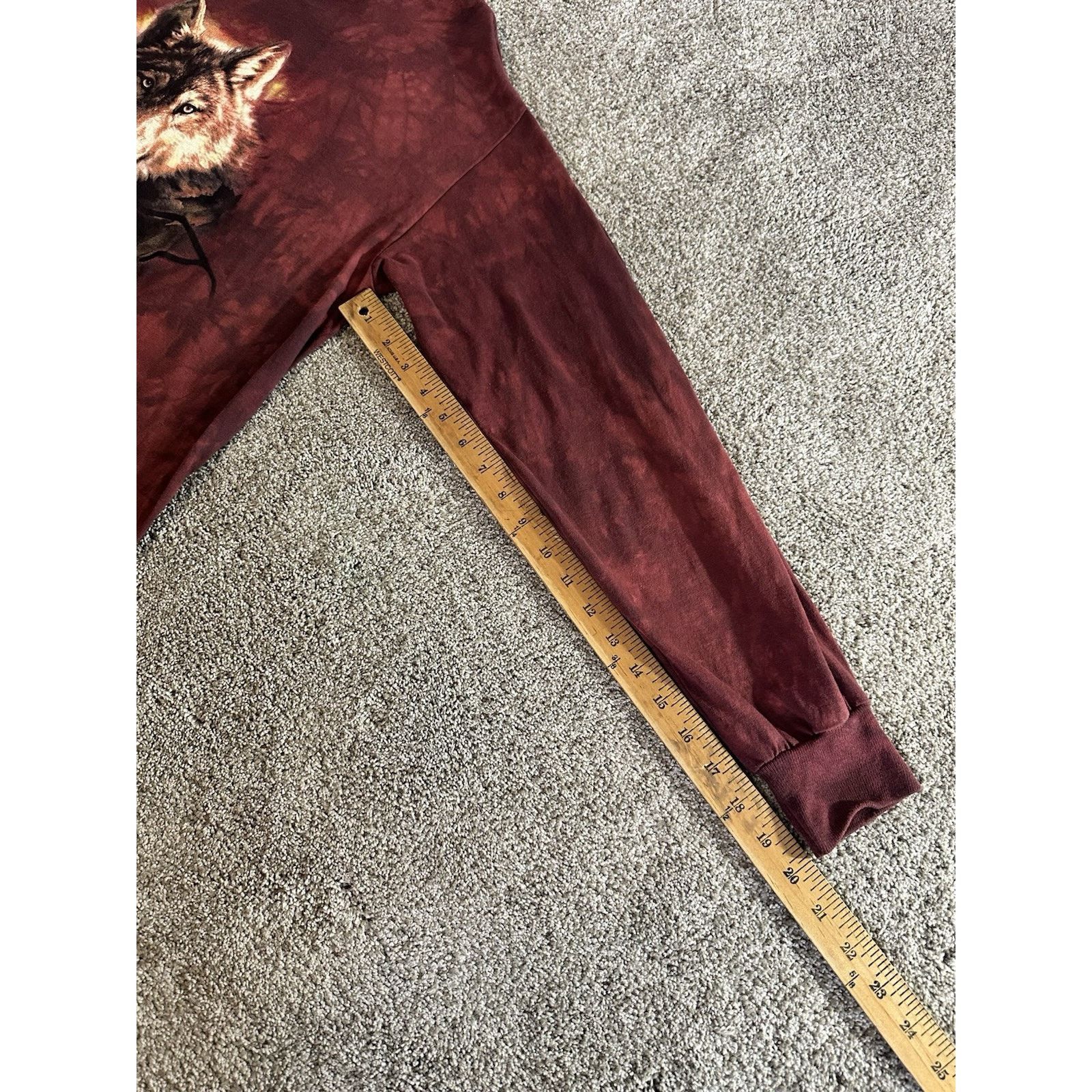 The Mountain Vtg 90s The Mountain Wolf Animal Nature Retro Red Tie-Dye L Size US L / EU 52-54 / 3 - 4 Thumbnail