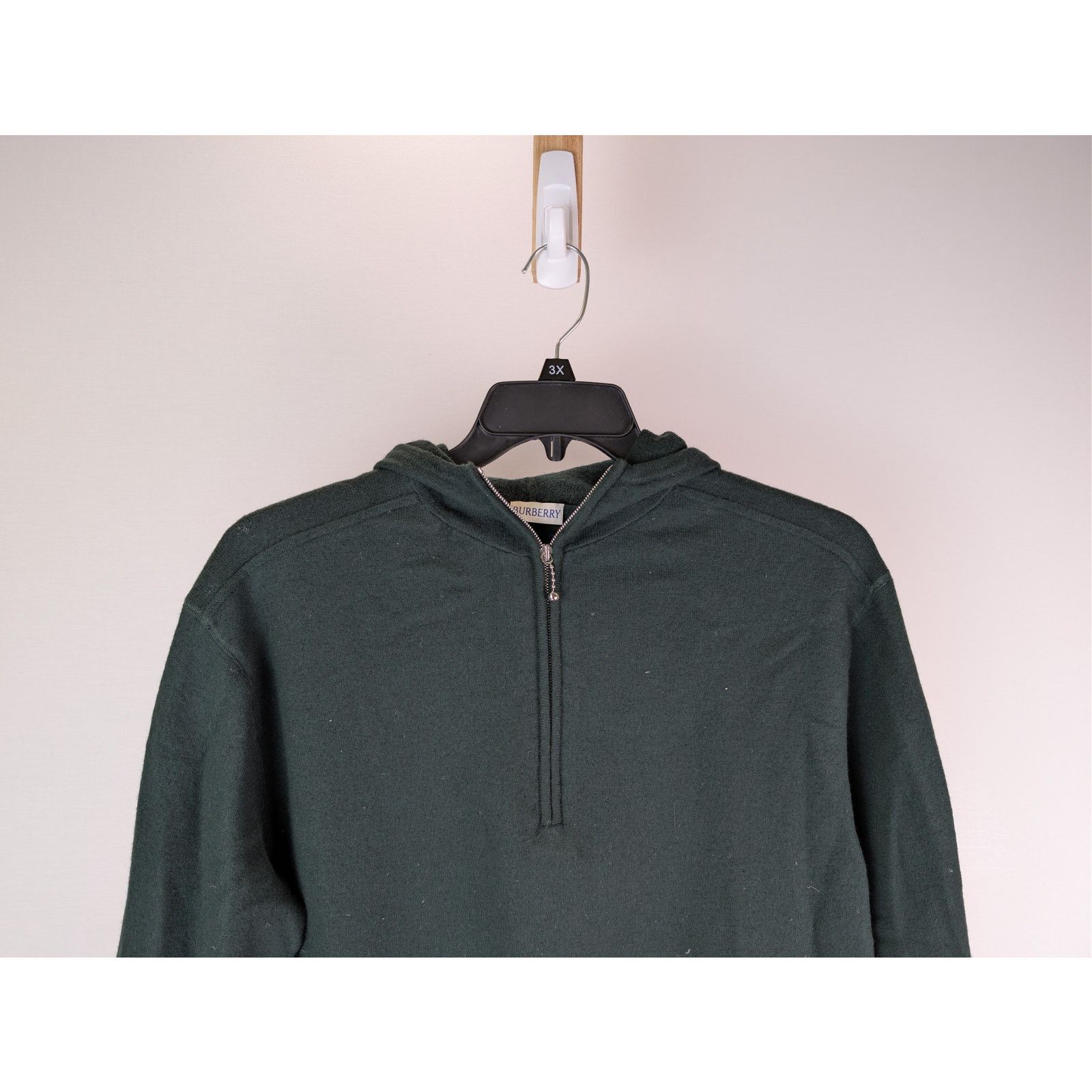 Burberry o1rshd1 CC20 Wool half-zip sweater Hoodie in a green Size US M / EU 48-50 / 2 - 3 Thumbnail