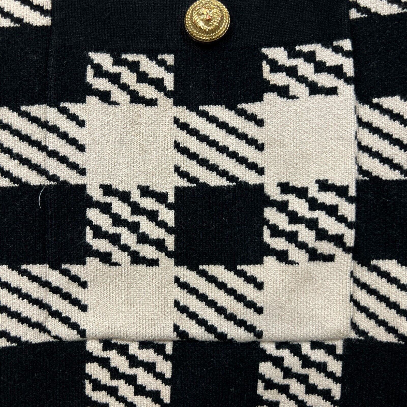 Designer × Sandro Sandro Cardigan Size 1 Jisou Oversize Checkered Knit Sweater Size S / US 4 / IT 40 - 5 Thumbnail