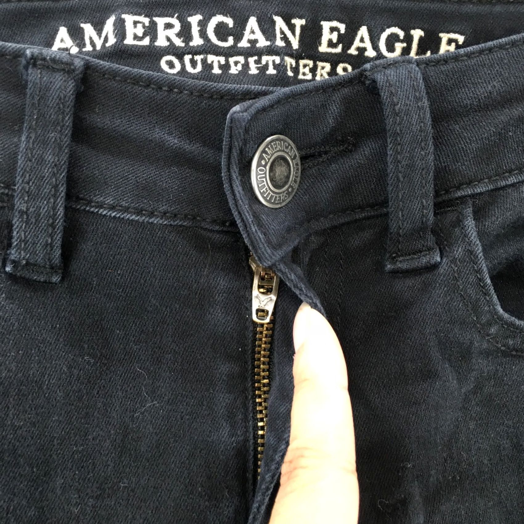 American Eagle Outfitters American Eagle Outfitters Jegging Pants Womens 2 Black Reg Stretchy Comfortable Pockets Casual Regular Skinny Front Flat Front Size 26" / US 2 / IT 38 - 4 Thumbnail