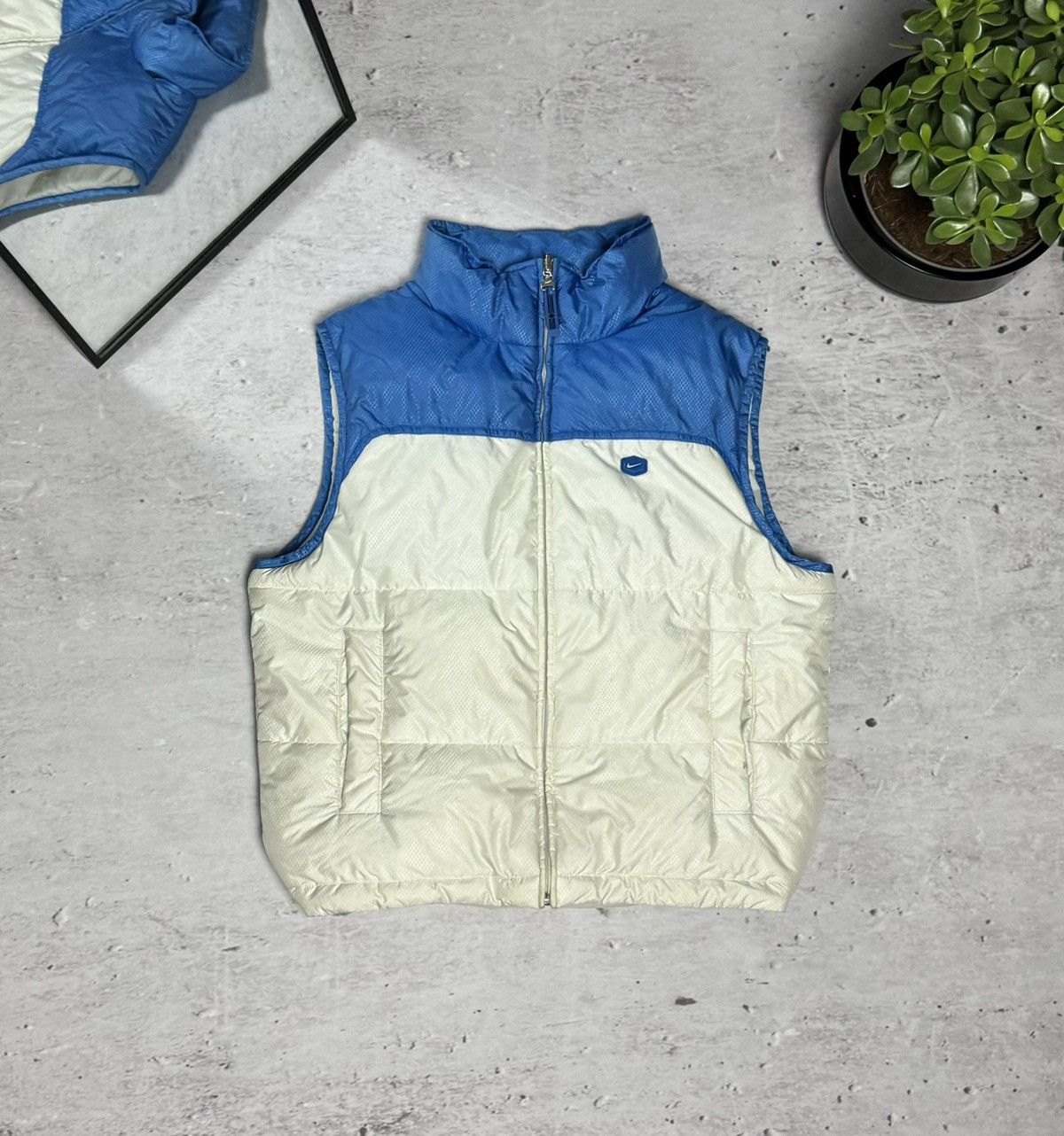 00s Nike Vintage Tn Plus Airmax Down Vest Y2K Drill