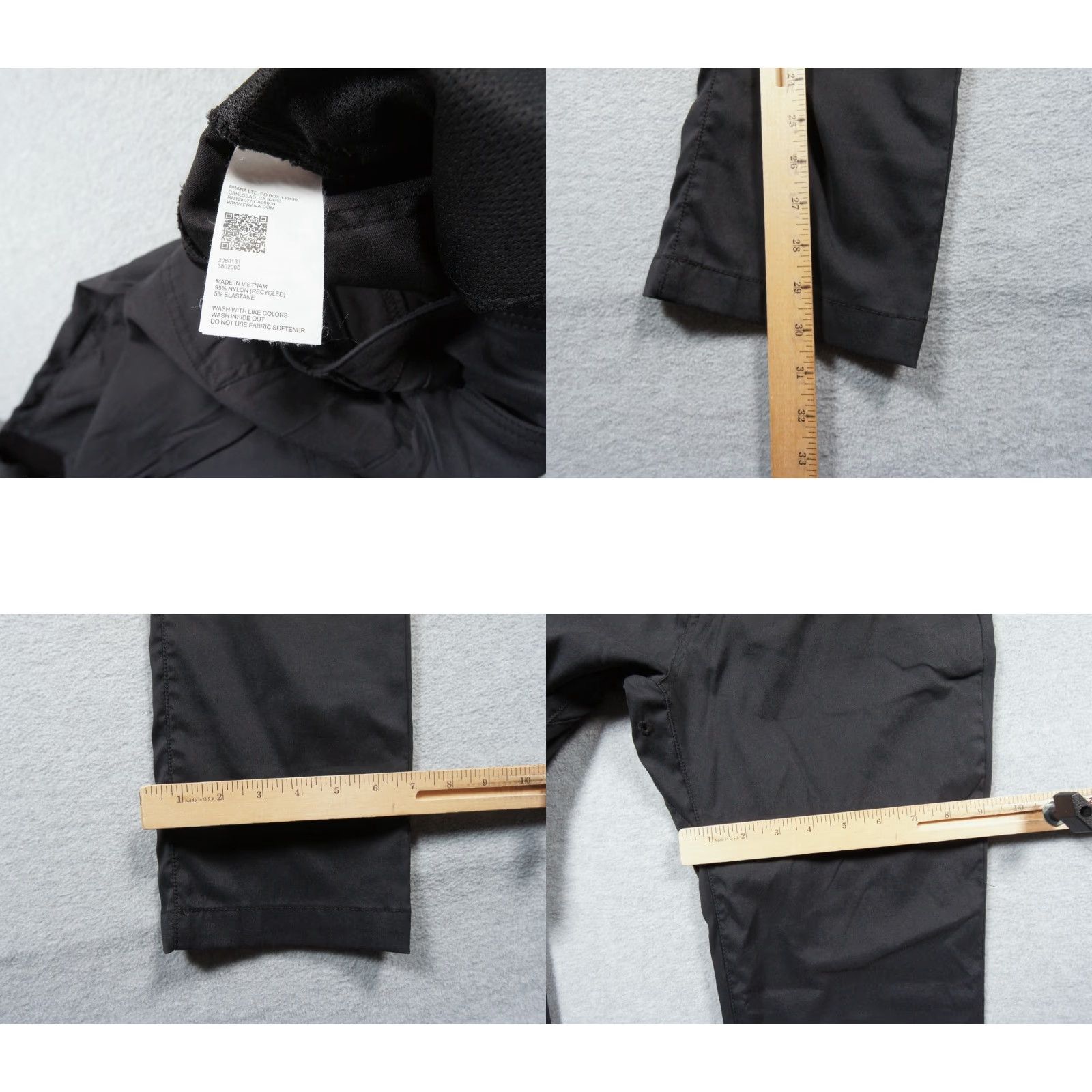 Prana Prana Pants Womens 6 Black Mid Rise Outdoors Hike Camp Regular 30 In Inseam Chino Nylon Spandex Logo Solid Stretch Casual Travel Shirt? Size 28" / US 6 / IT 42 - 8 Thumbnail