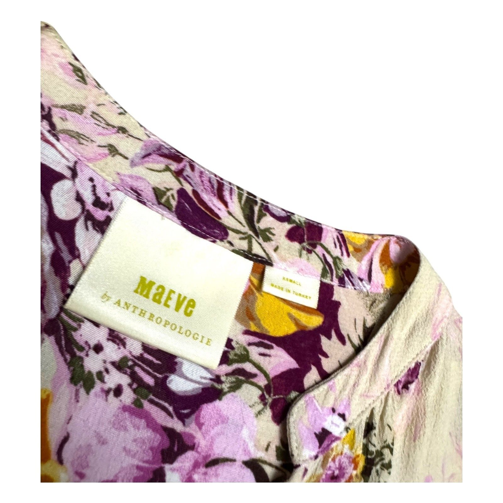 Anthropologie MAEVE ANTHROPOLOGIE Floral Summer Fall Casual Cute Dress XS Size XS / US 0-2 / IT 36-38 - 4 Thumbnail