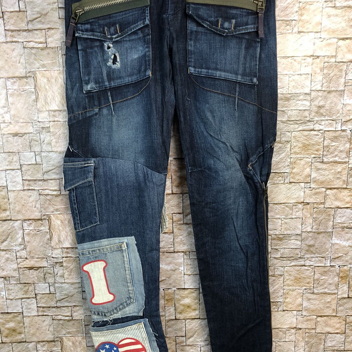 Marithe + Francois Girbaud Marithe Francois Girbaund Blue Custom Denim Pants #A572 Size US 30 / EU 46 - 6 Thumbnail