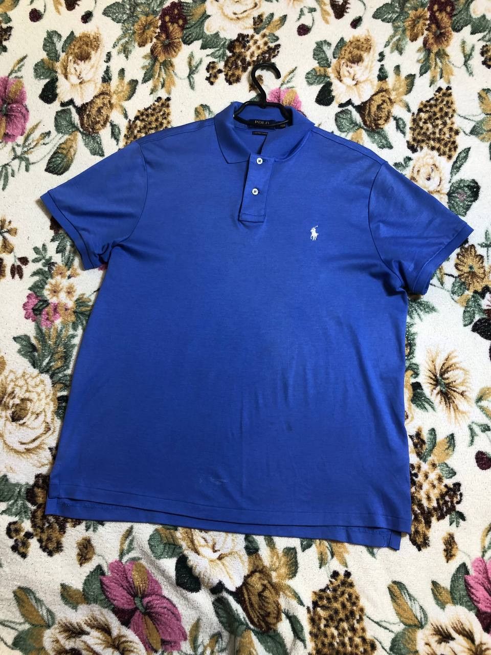 Polo Ralph Lauren Polo Ralph Lauren Blue Custom Slim Fit Interlock Polo Shirt Size US L / EU 52-54 / 3 - 1 Thumbnail