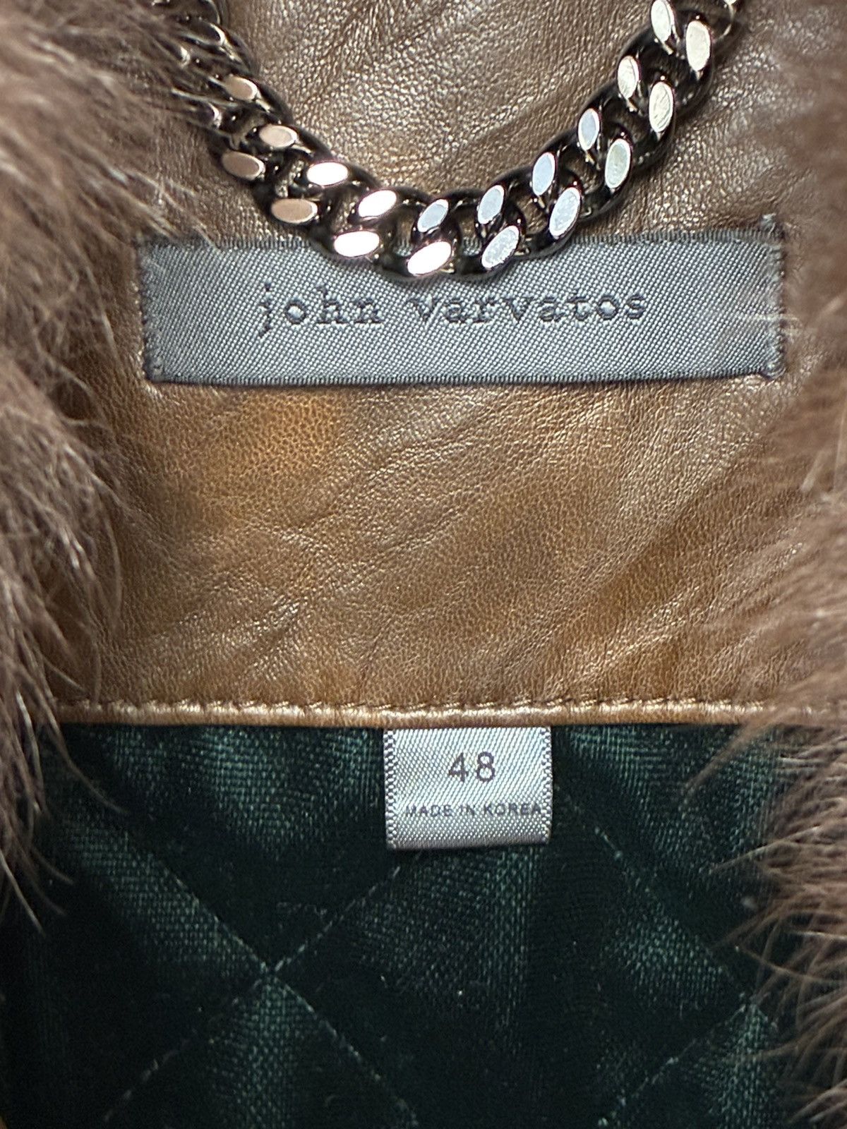 John Varvatos Fox Collar Leather Coat EU 48 USA 38 Size US M / EU 48-50 / 2 - 5 Thumbnail